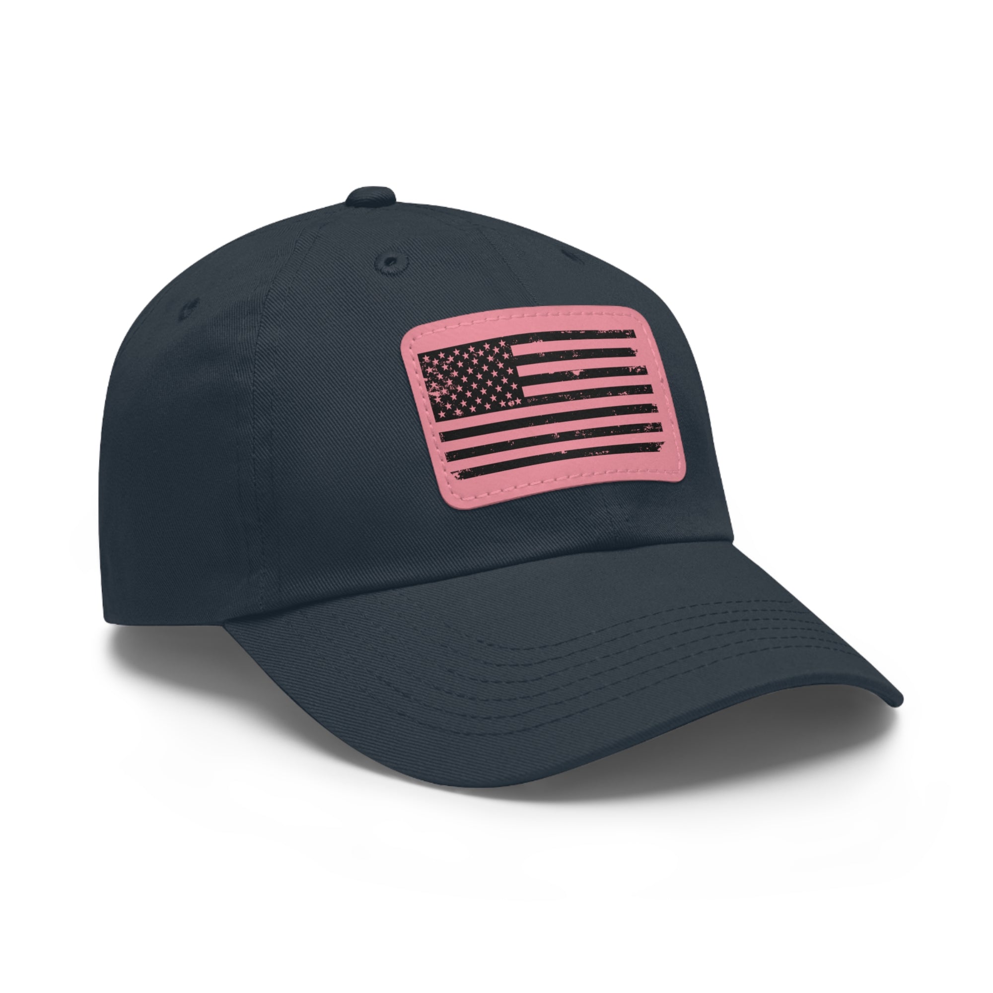 Flag Leather Patch Dad Hat