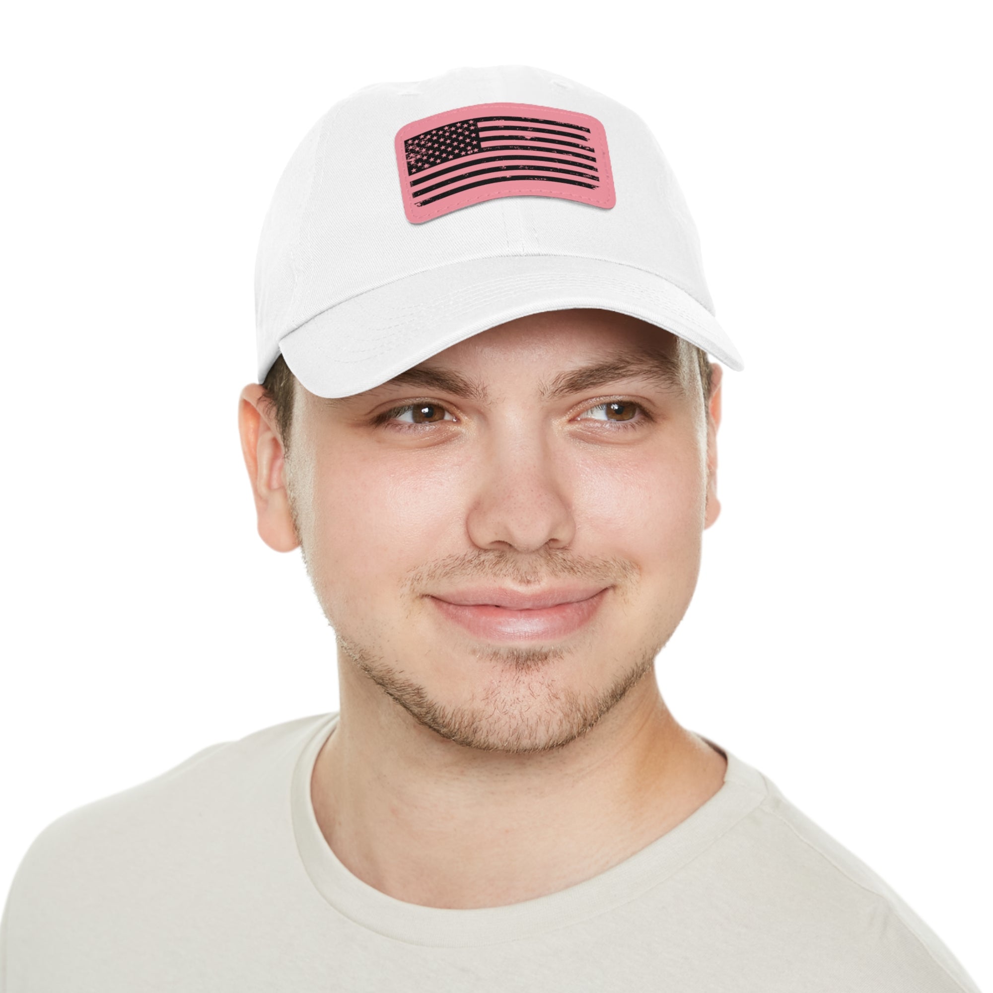Flag Leather Patch Dad Hat