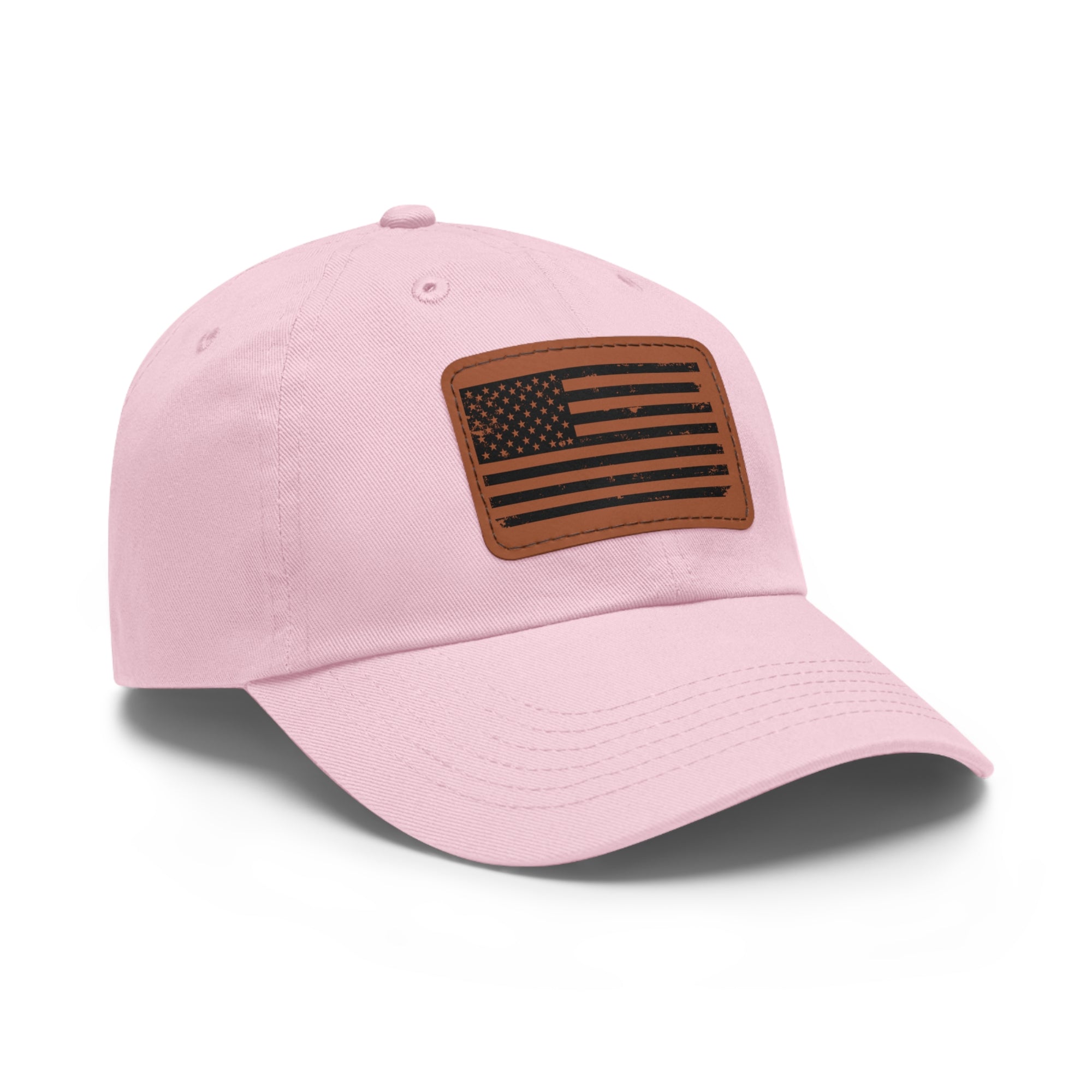 Flag Leather Patch Dad Hat
