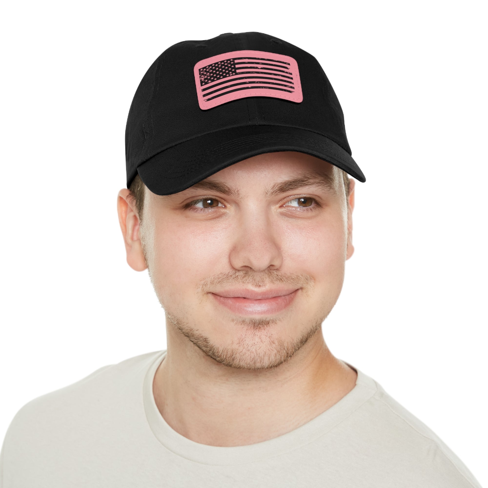 Flag Leather Patch Dad Hat