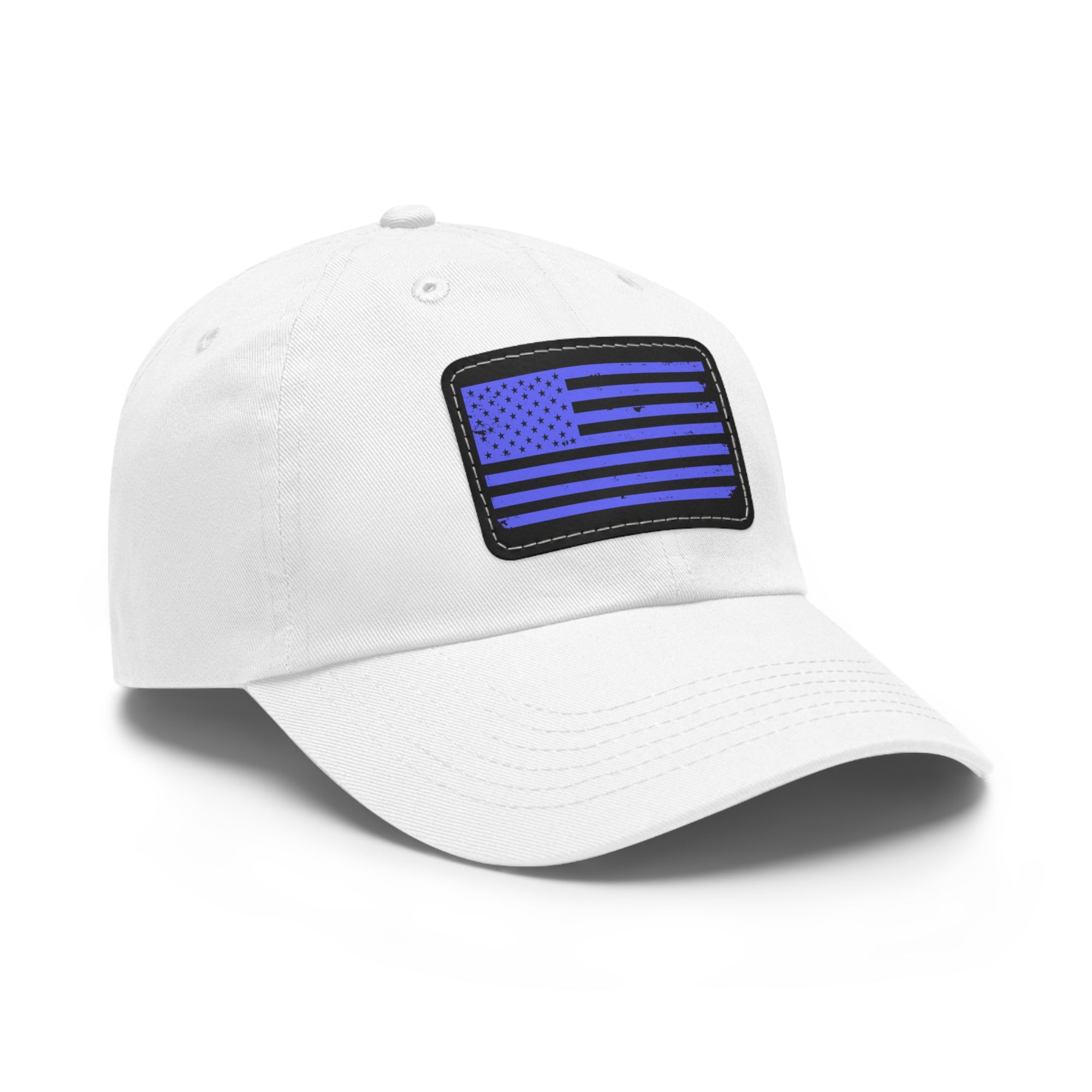 Flag Leather Patch Dad Hat