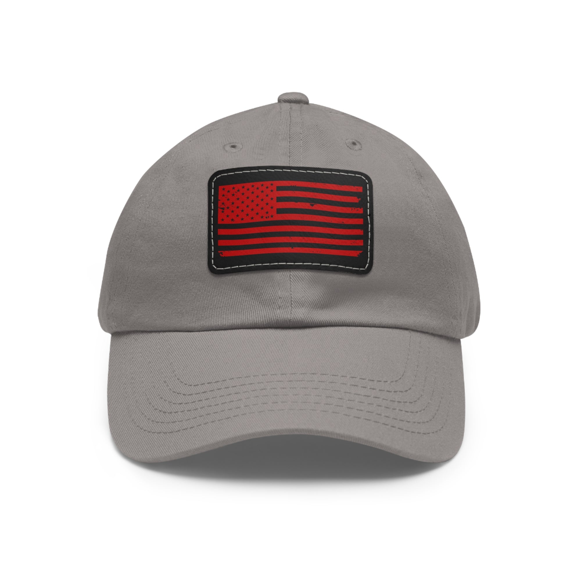 Flag Leather Patch Dad Hat