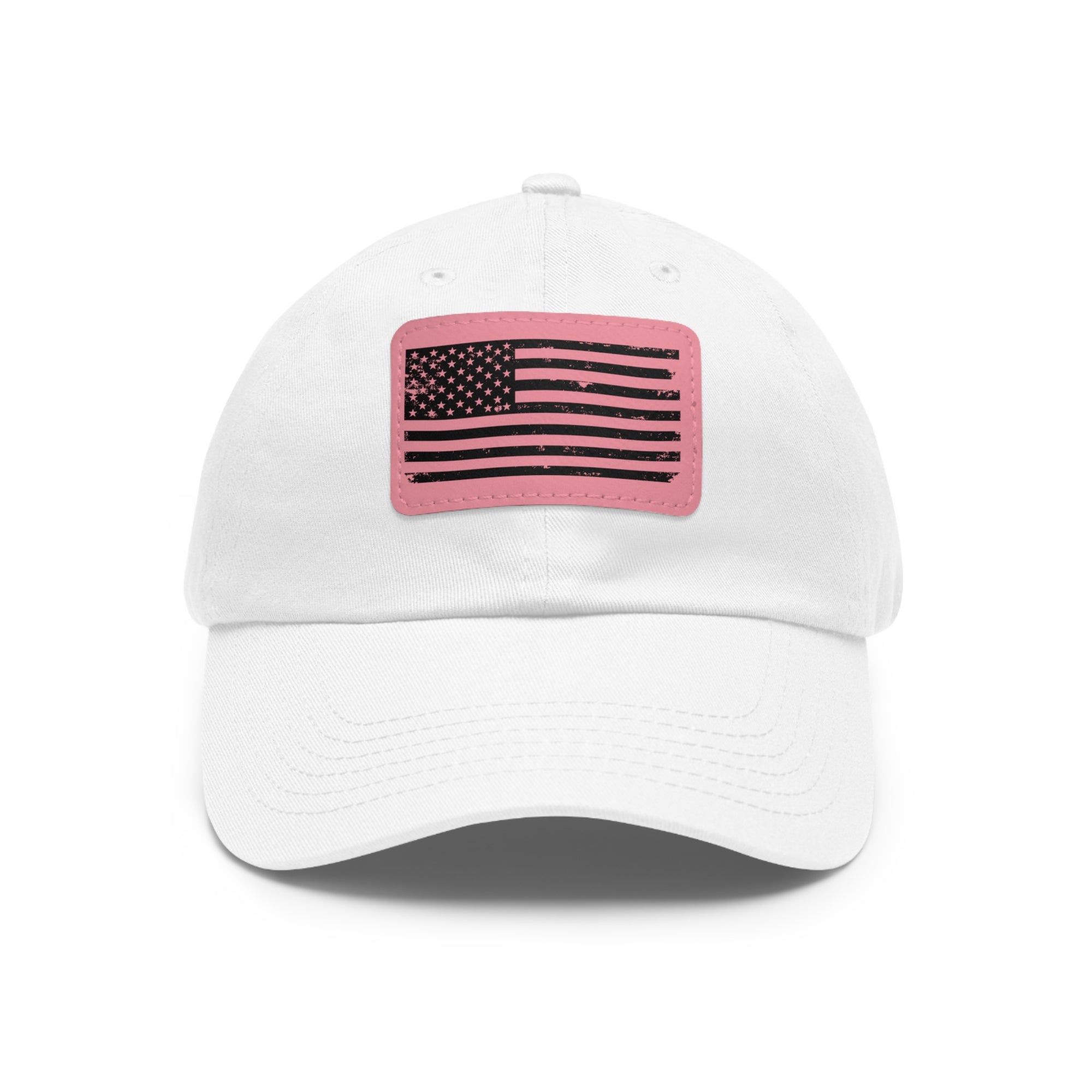 Flag Leather Patch Dad Hat