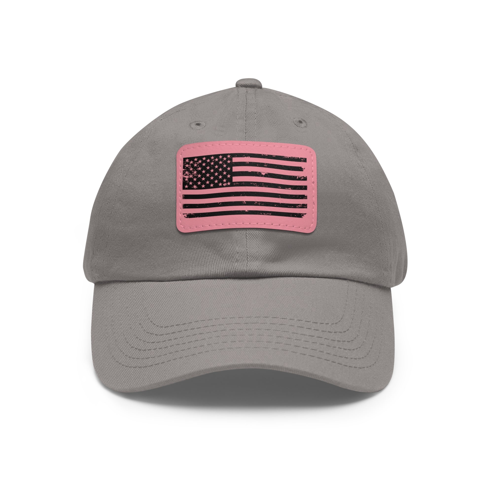 Flag Leather Patch Dad Hat