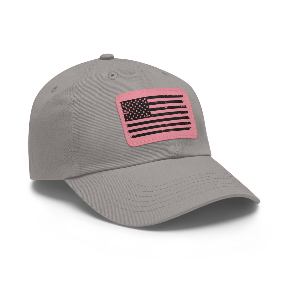 Flag Leather Patch Dad Hat