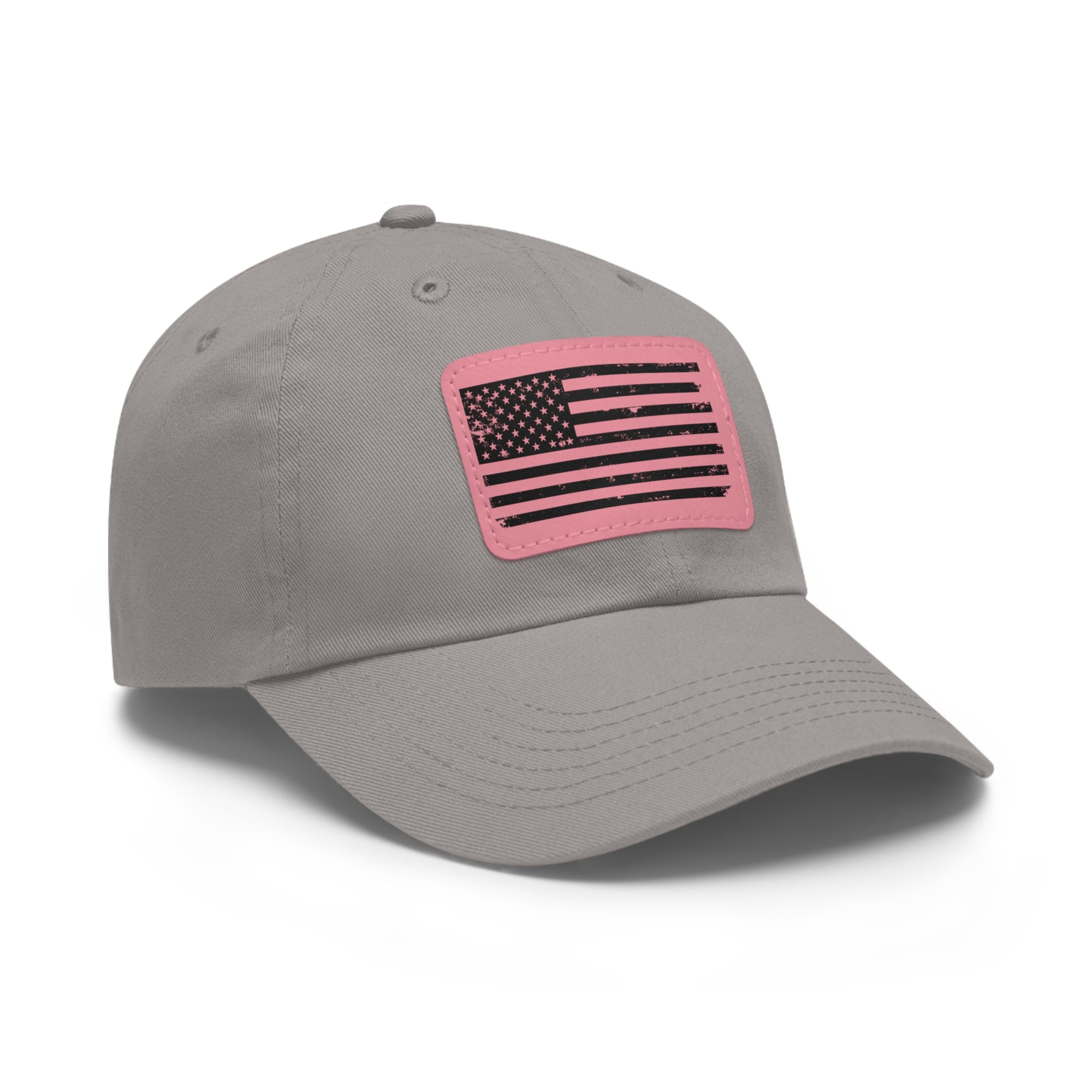 Flag Leather Patch Dad Hat