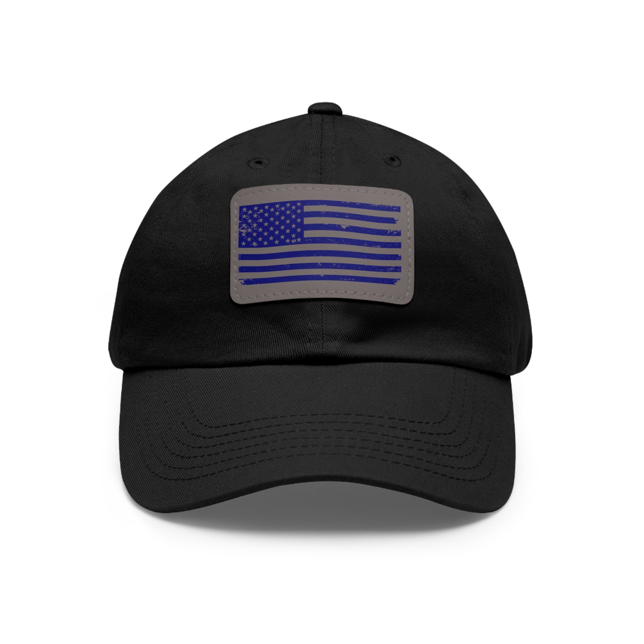 Flag Leather Patch Dad Hat