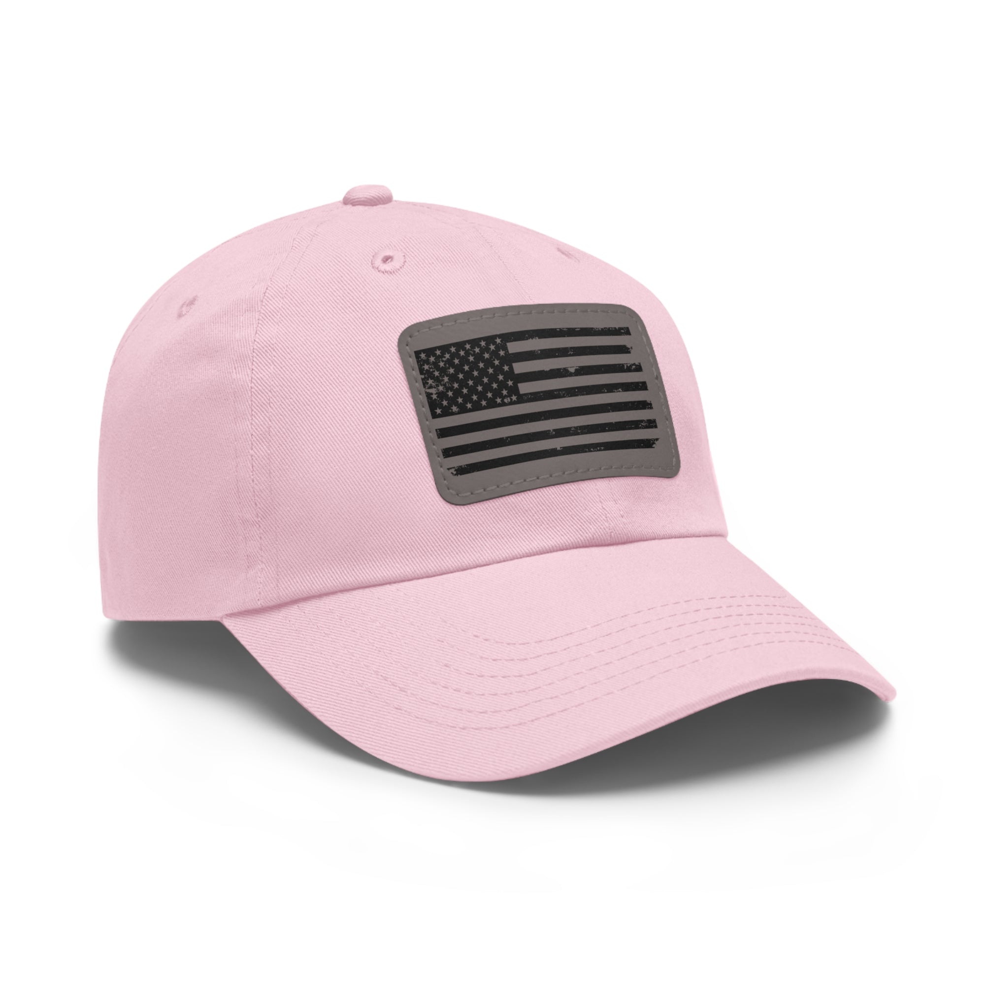 Flag Leather Patch Dad Hat