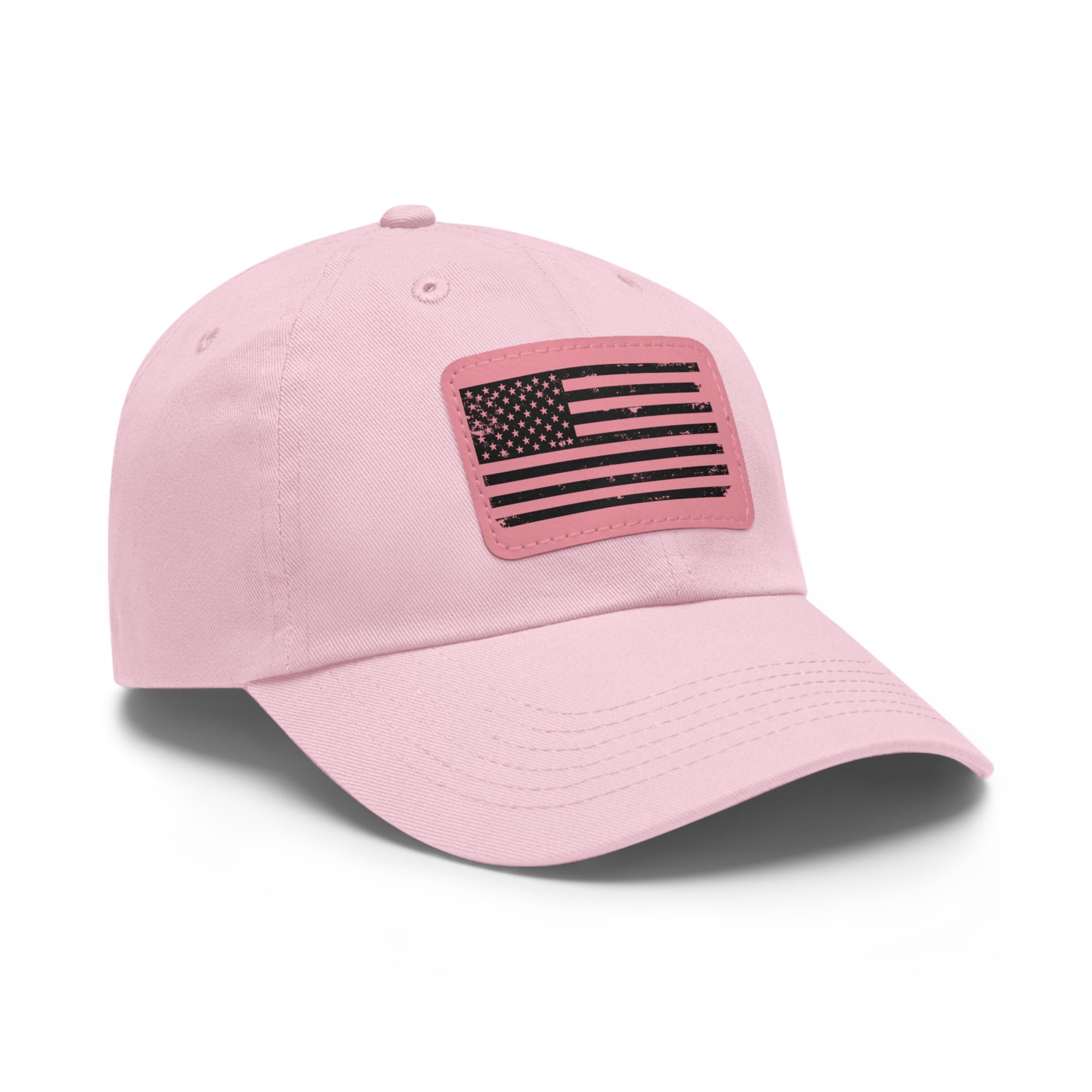 Flag Leather Patch Dad Hat