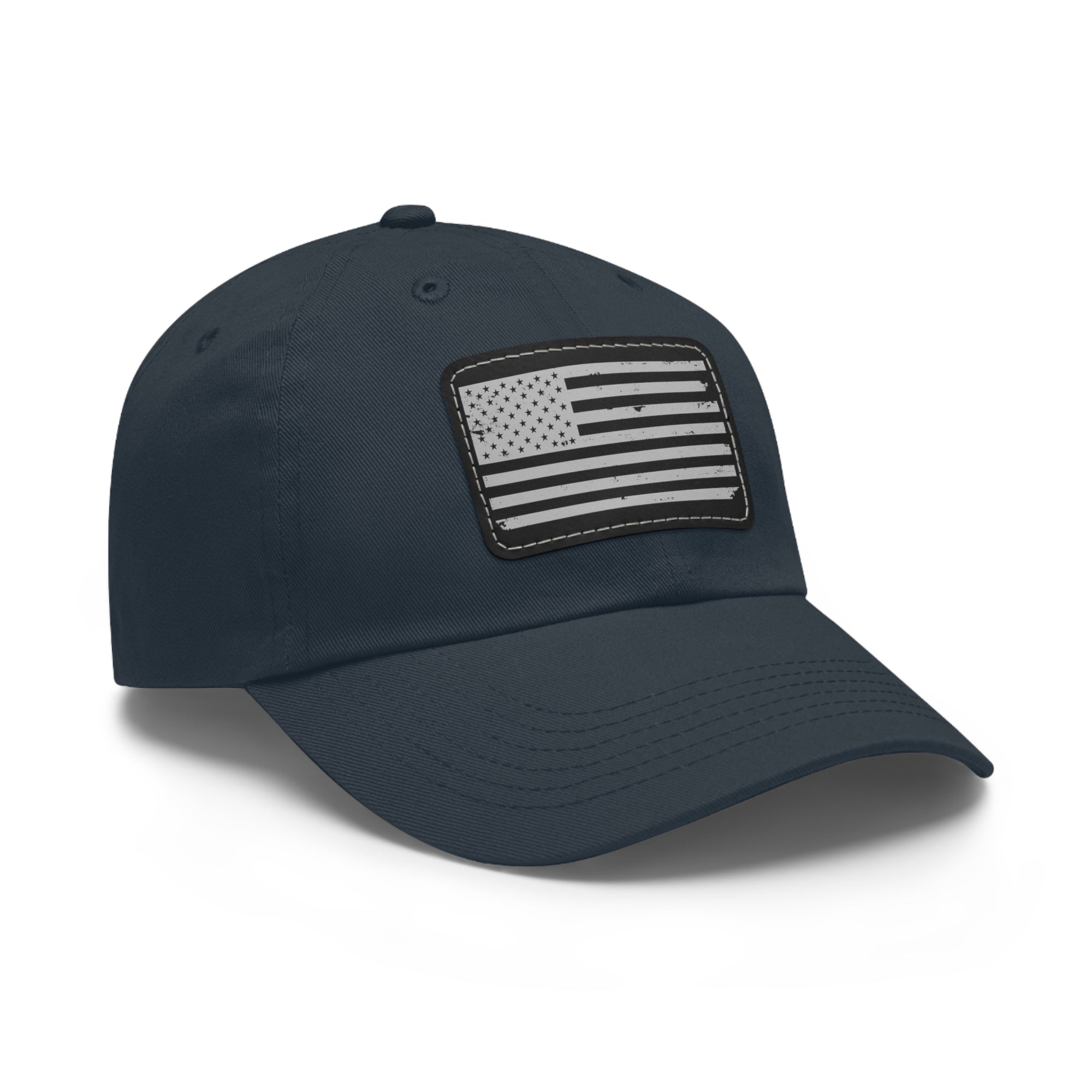 Flag Leather Patch Dad Hat