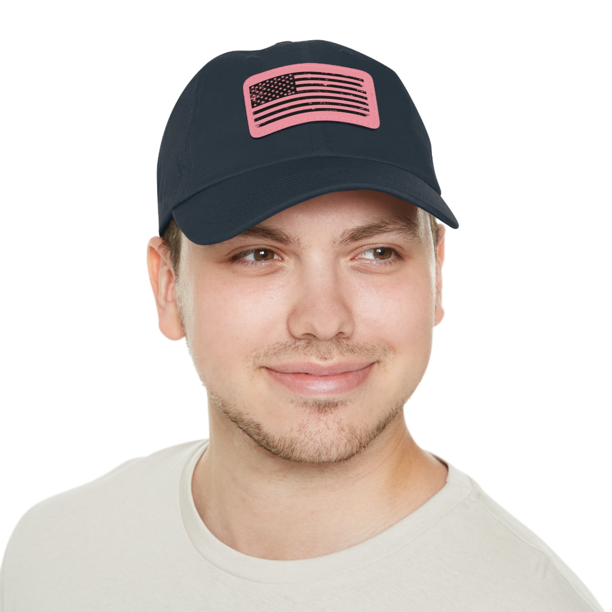 Flag Leather Patch Dad Hat