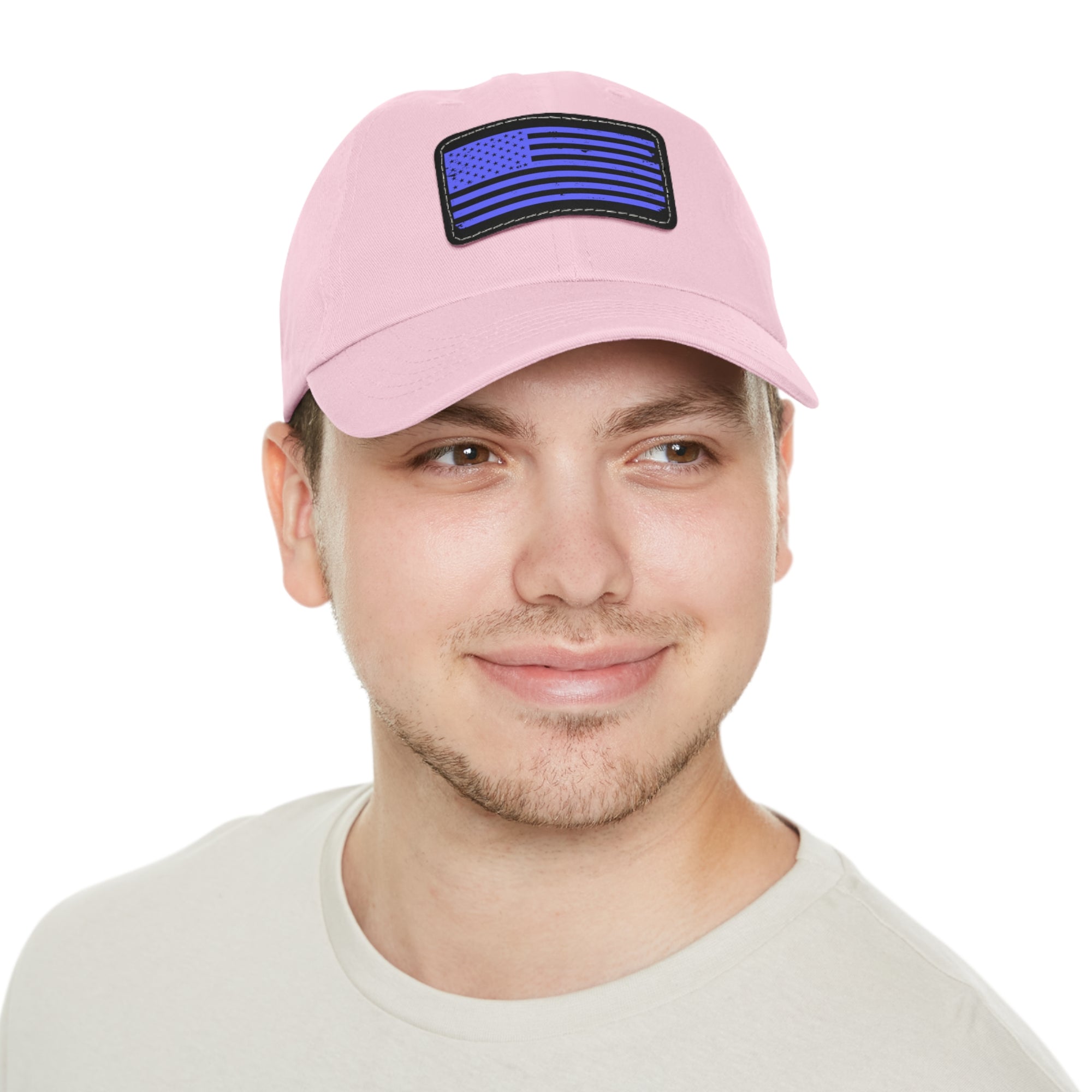 Flag Leather Patch Dad Hat