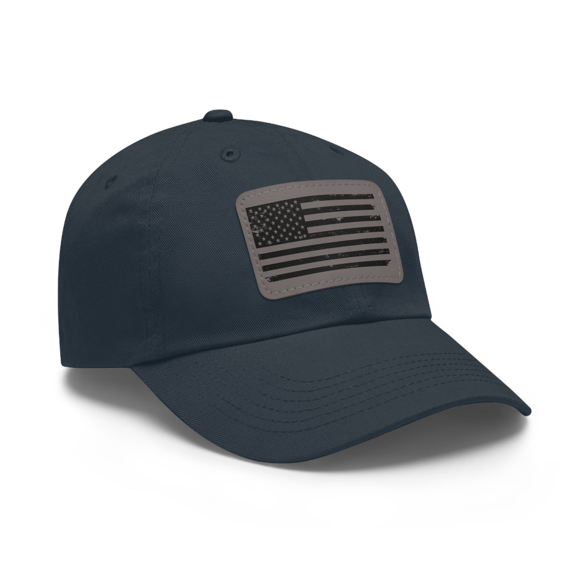 Flag Leather Patch Dad Hat
