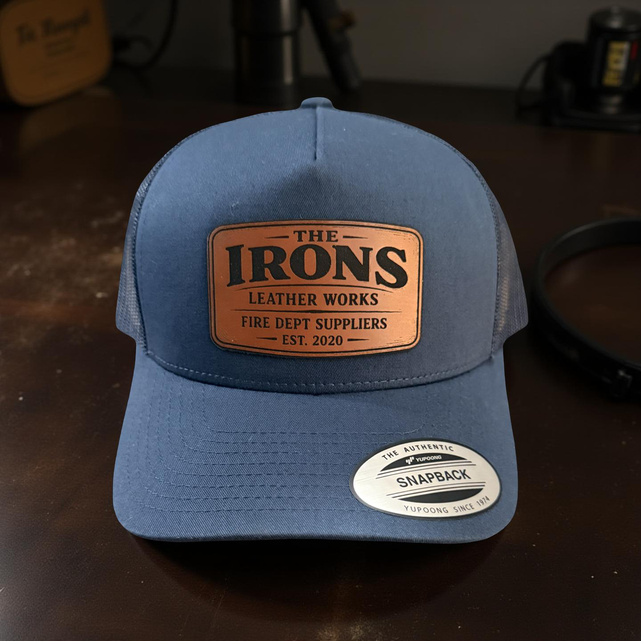 The Irons Leather Works | Classic Navy Firefighter Trucker Hat