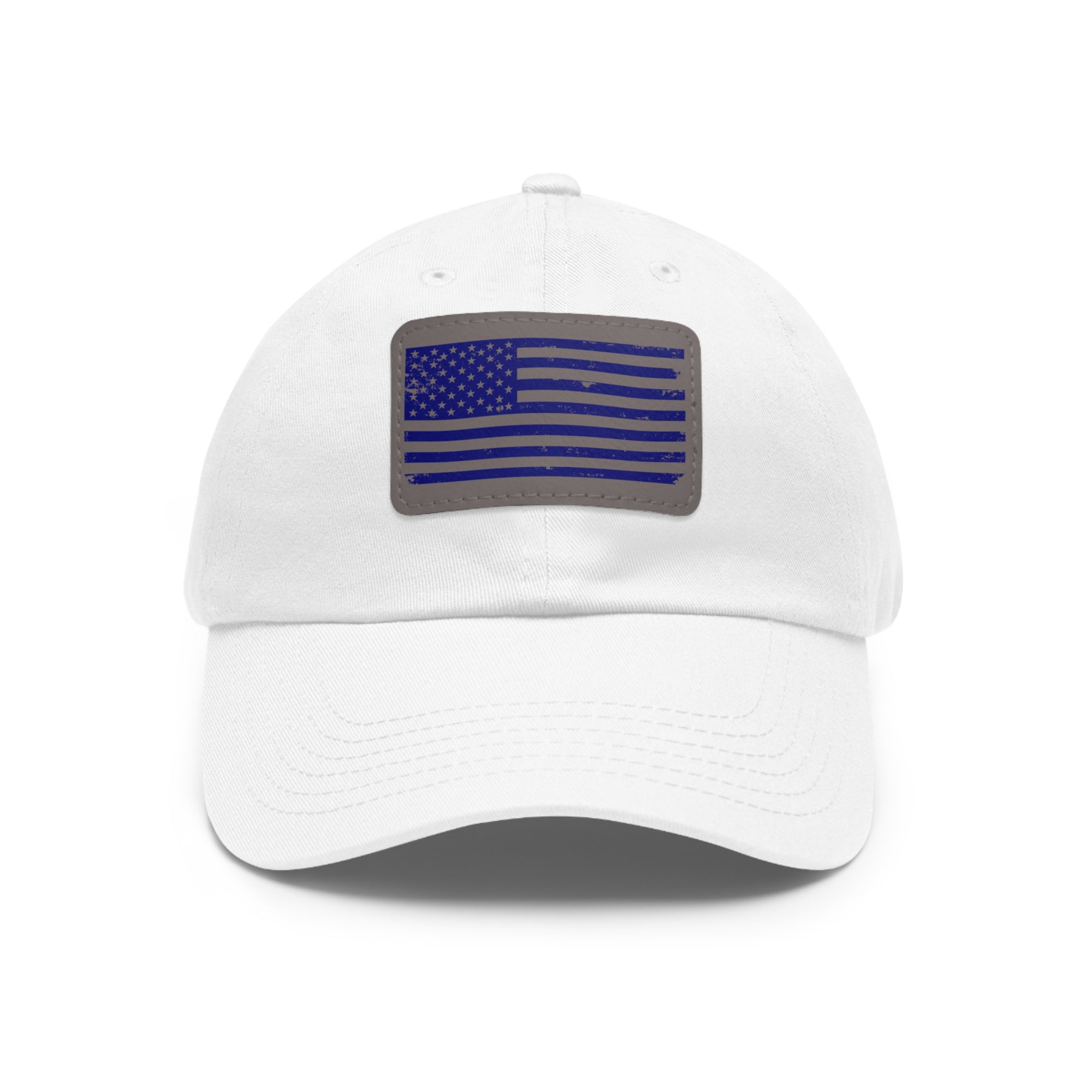 Flag Leather Patch Dad Hat