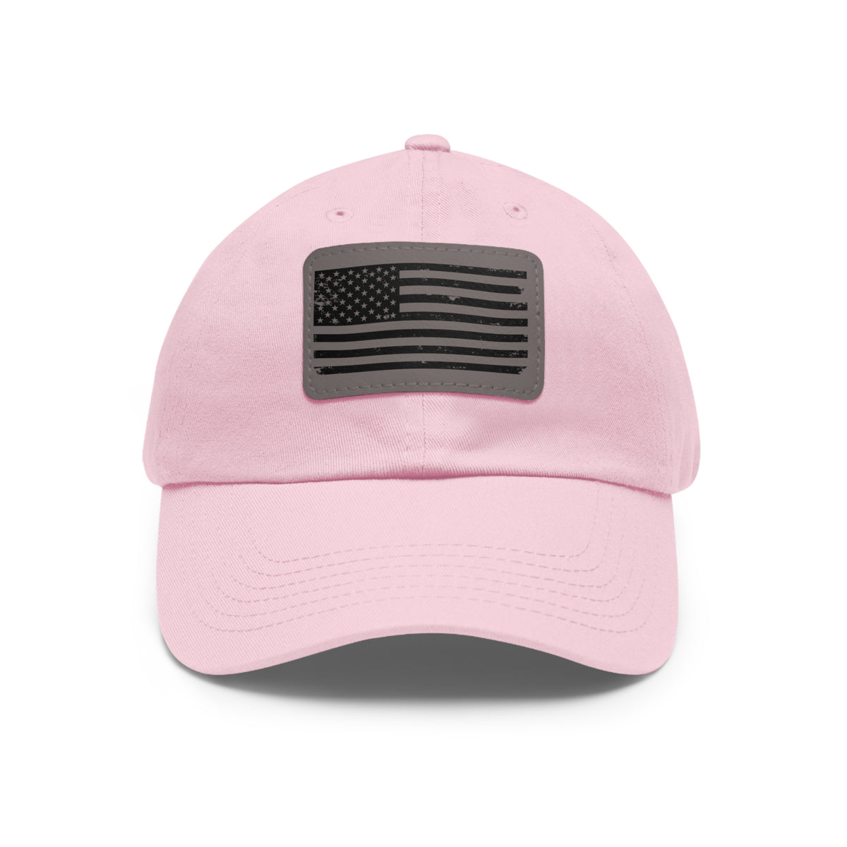 Flag Leather Patch Dad Hat