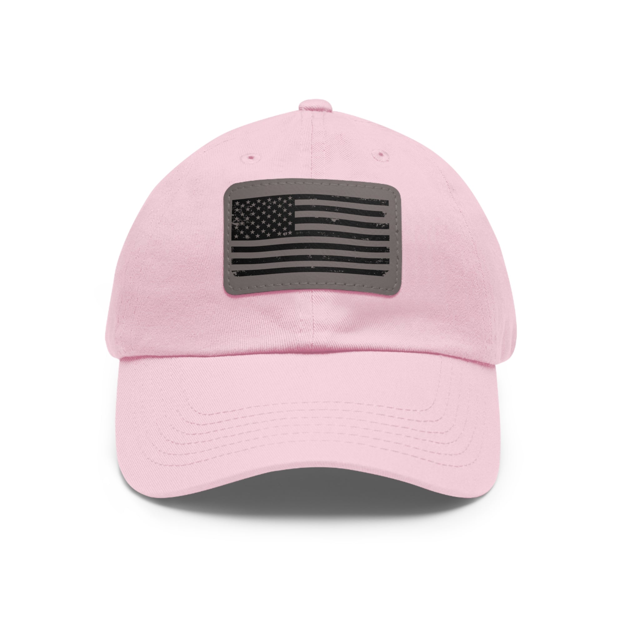 Flag Leather Patch Dad Hat