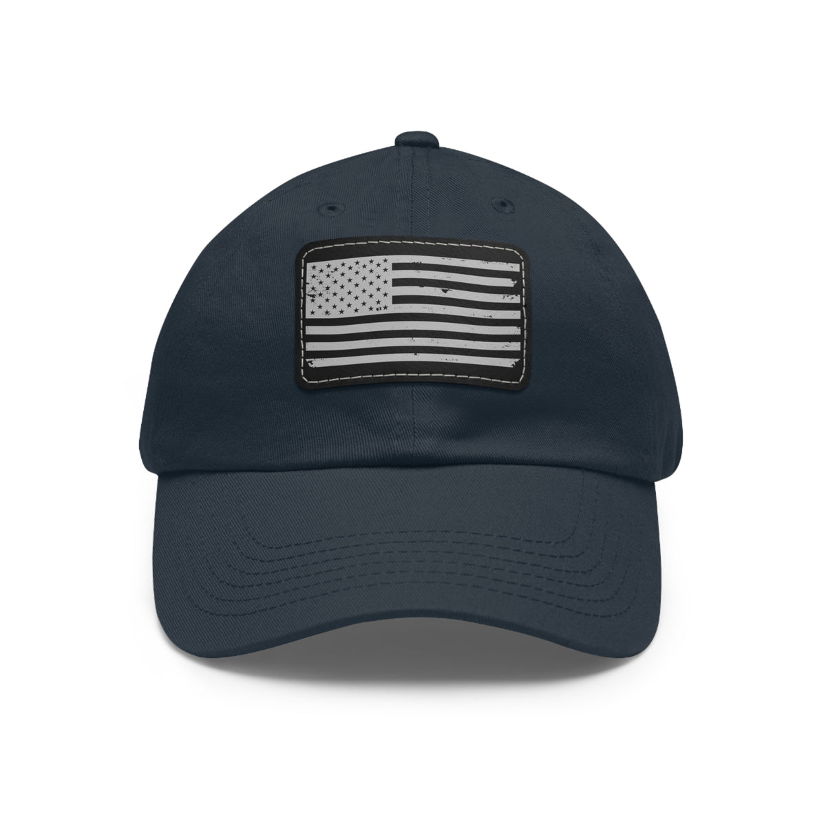 Flag Leather Patch Dad Hat
