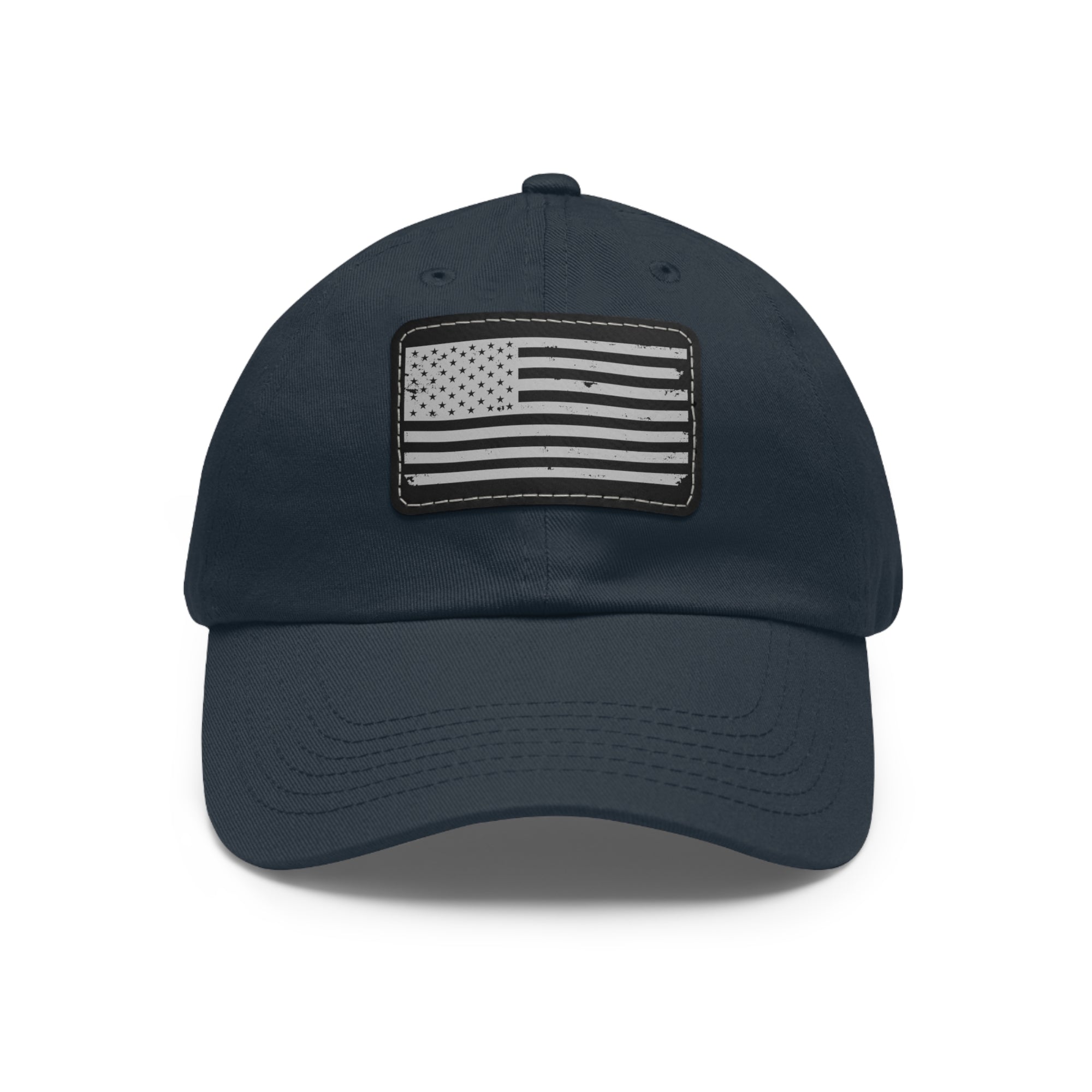 Flag Leather Patch Dad Hat