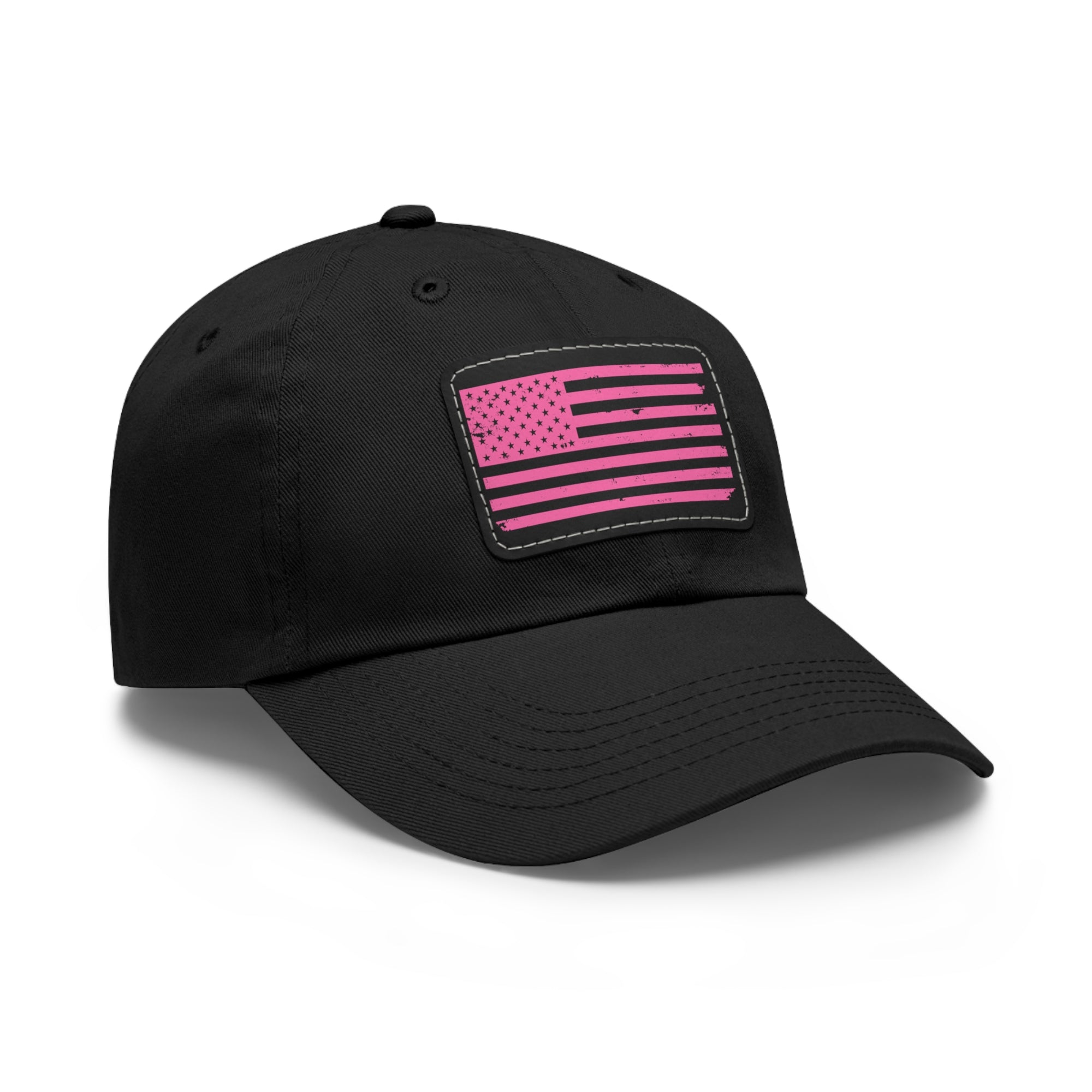 Flag Leather Patch Dad Hat