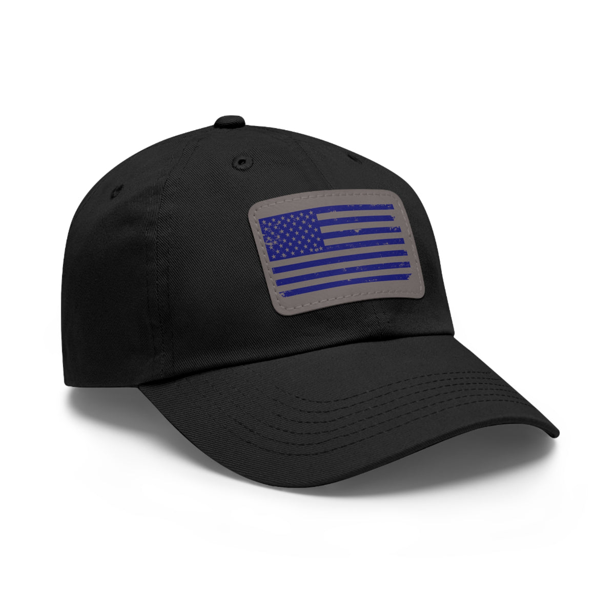Flag Leather Patch Dad Hat