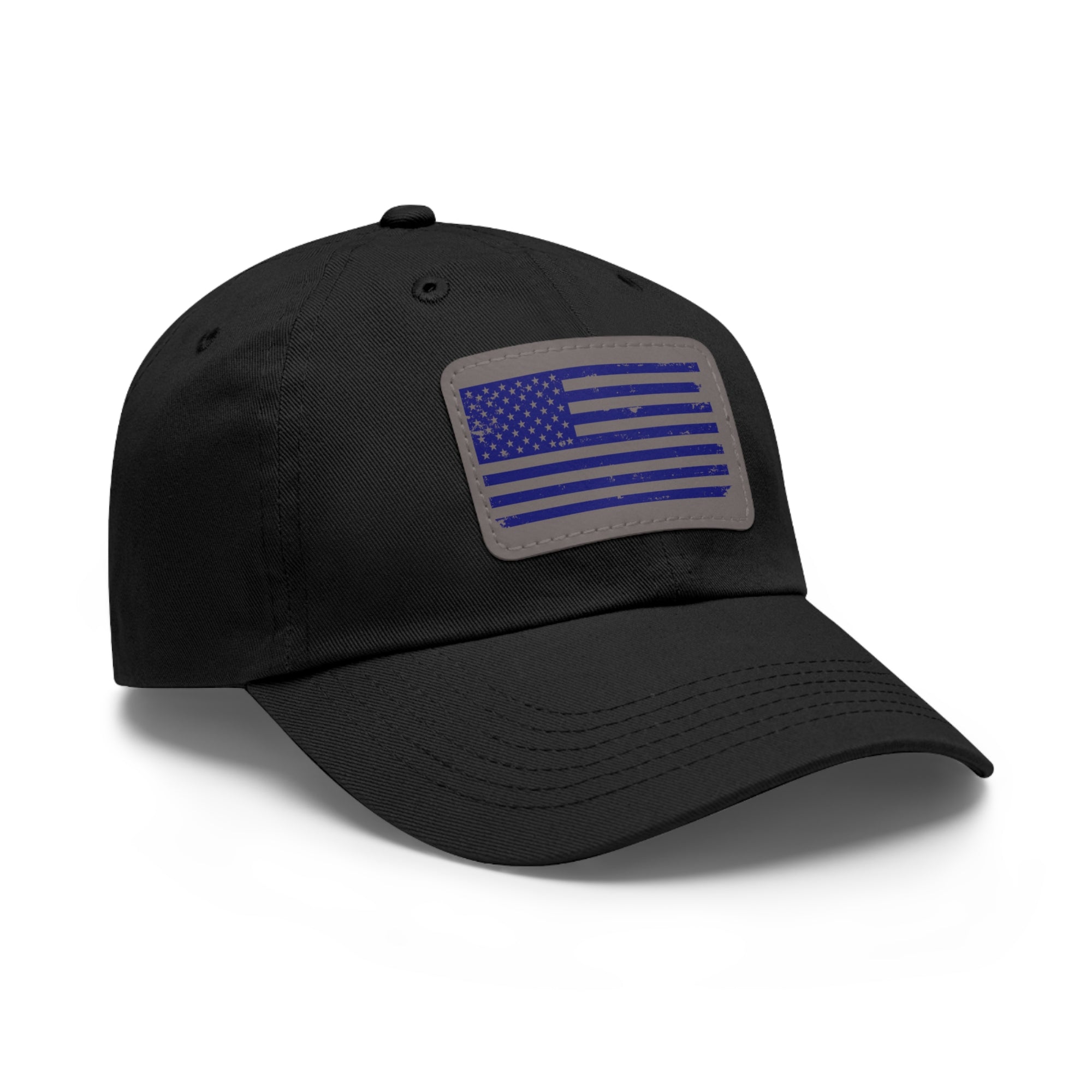 Flag Leather Patch Dad Hat