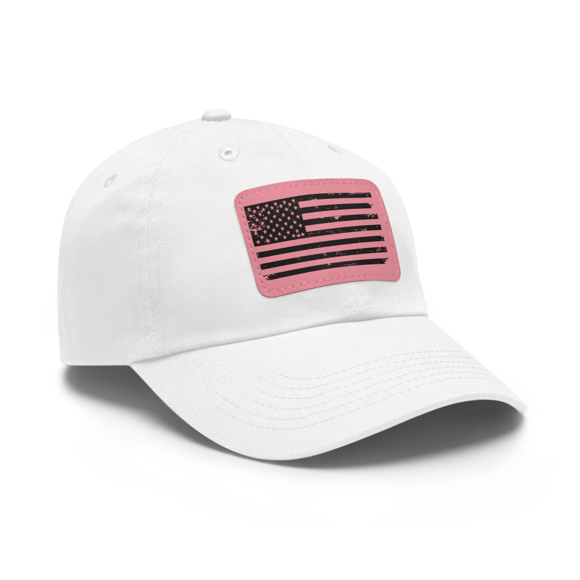 Flag Leather Patch Dad Hat