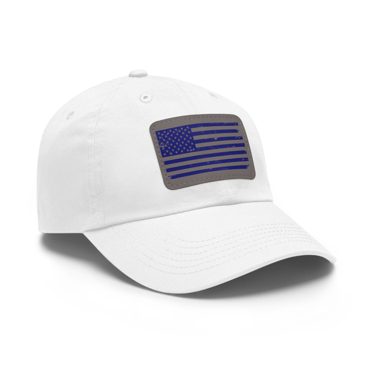 Flag Leather Patch Dad Hat