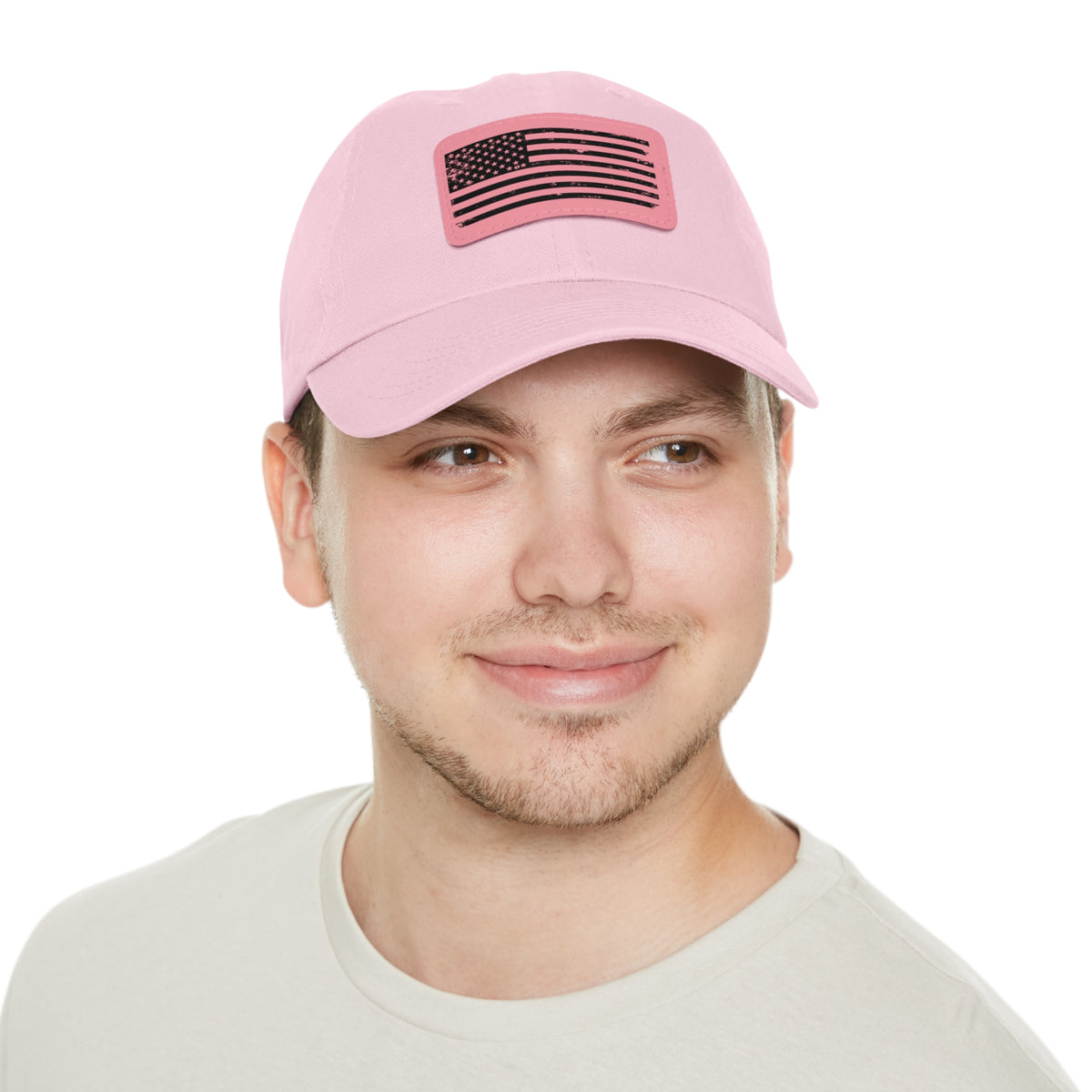 Flag Leather Patch Dad Hat