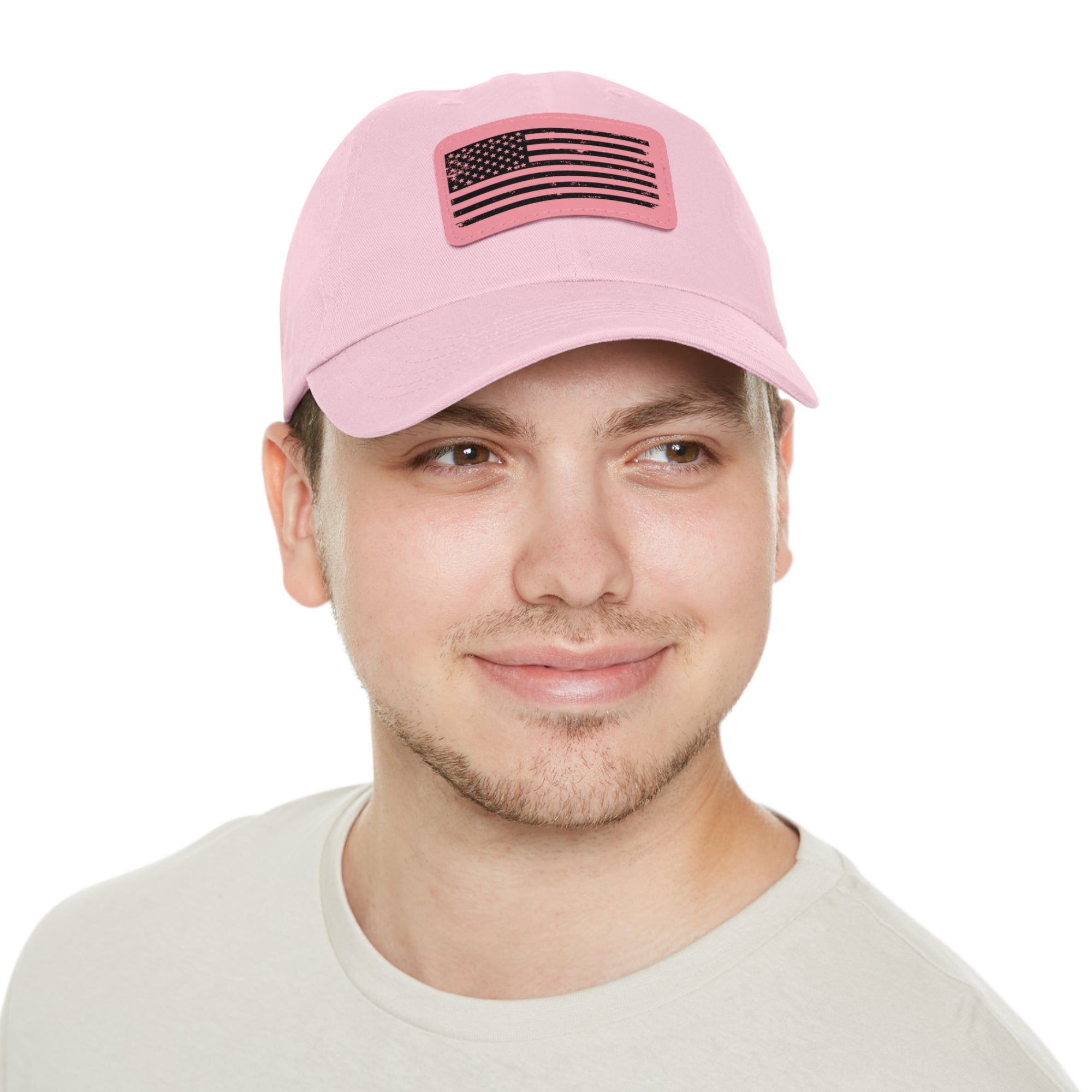 Flag Leather Patch Dad Hat