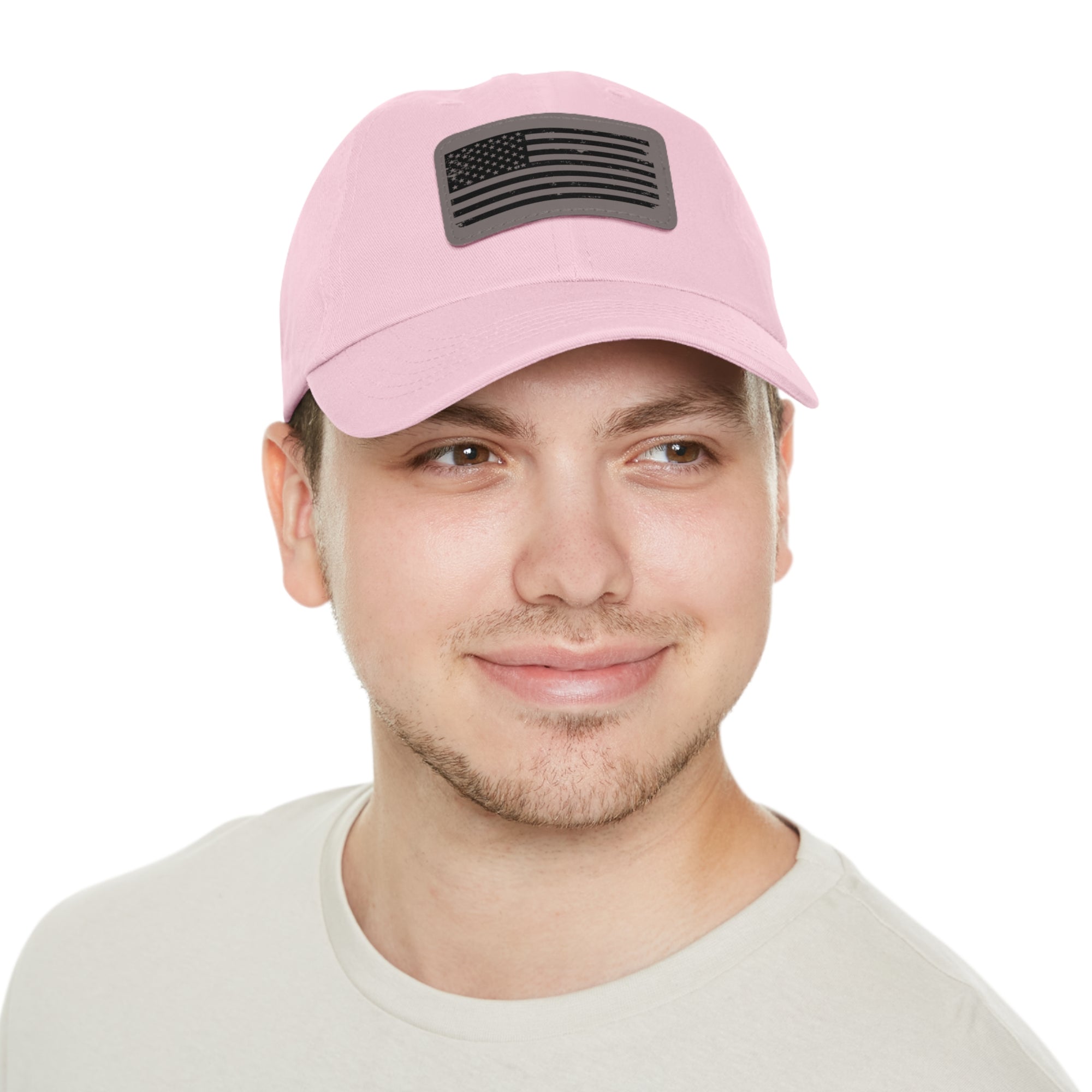 Flag Leather Patch Dad Hat