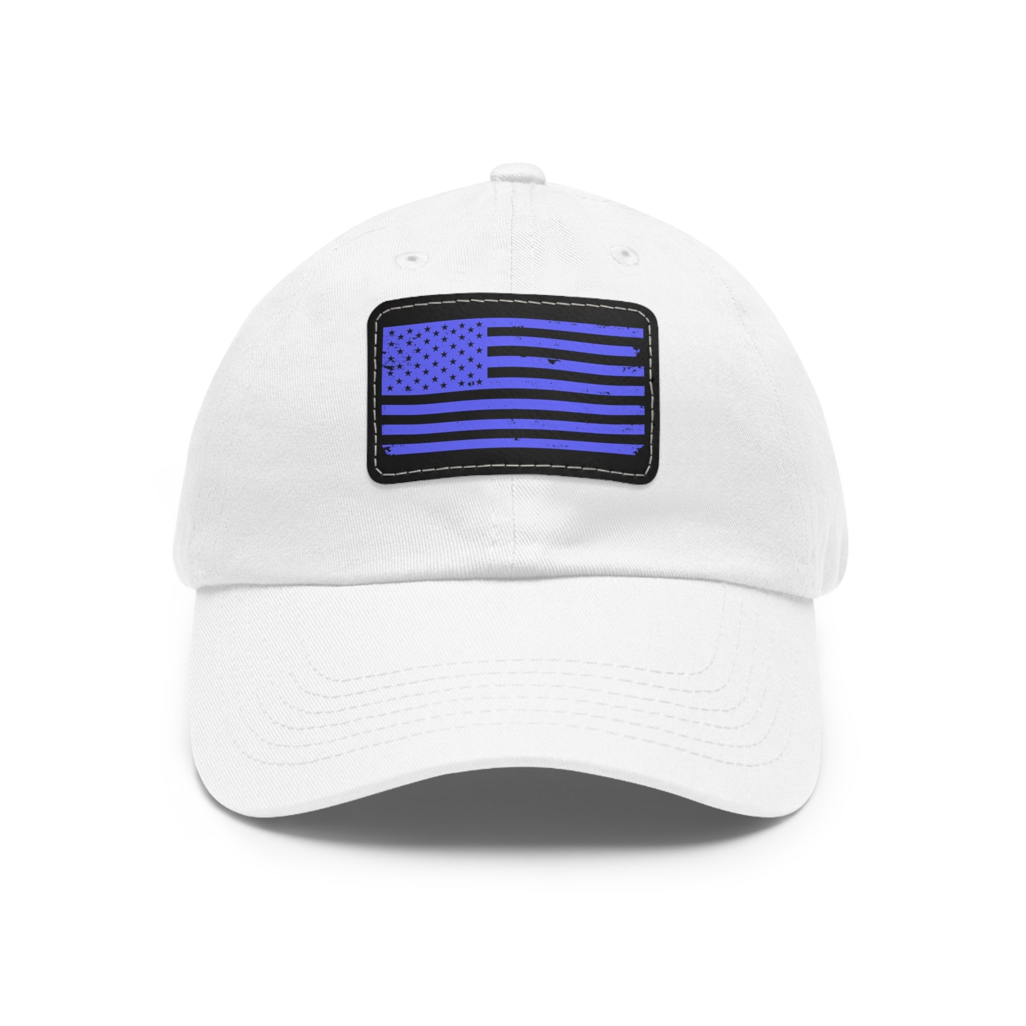 Flag Leather Patch Dad Hat