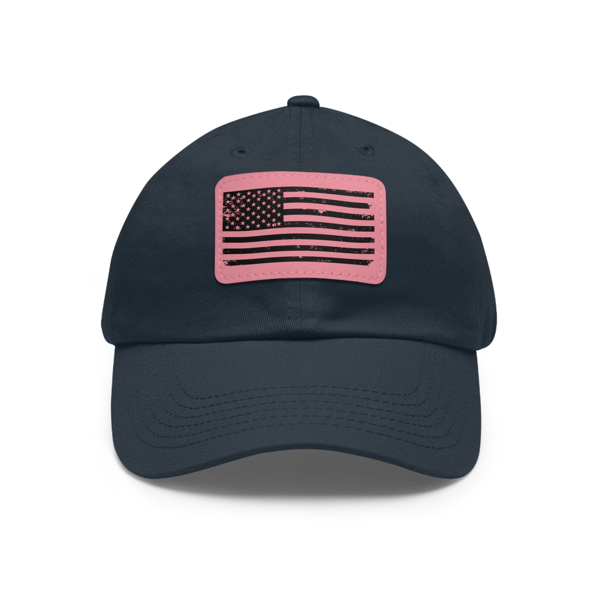 Flag Leather Patch Dad Hat