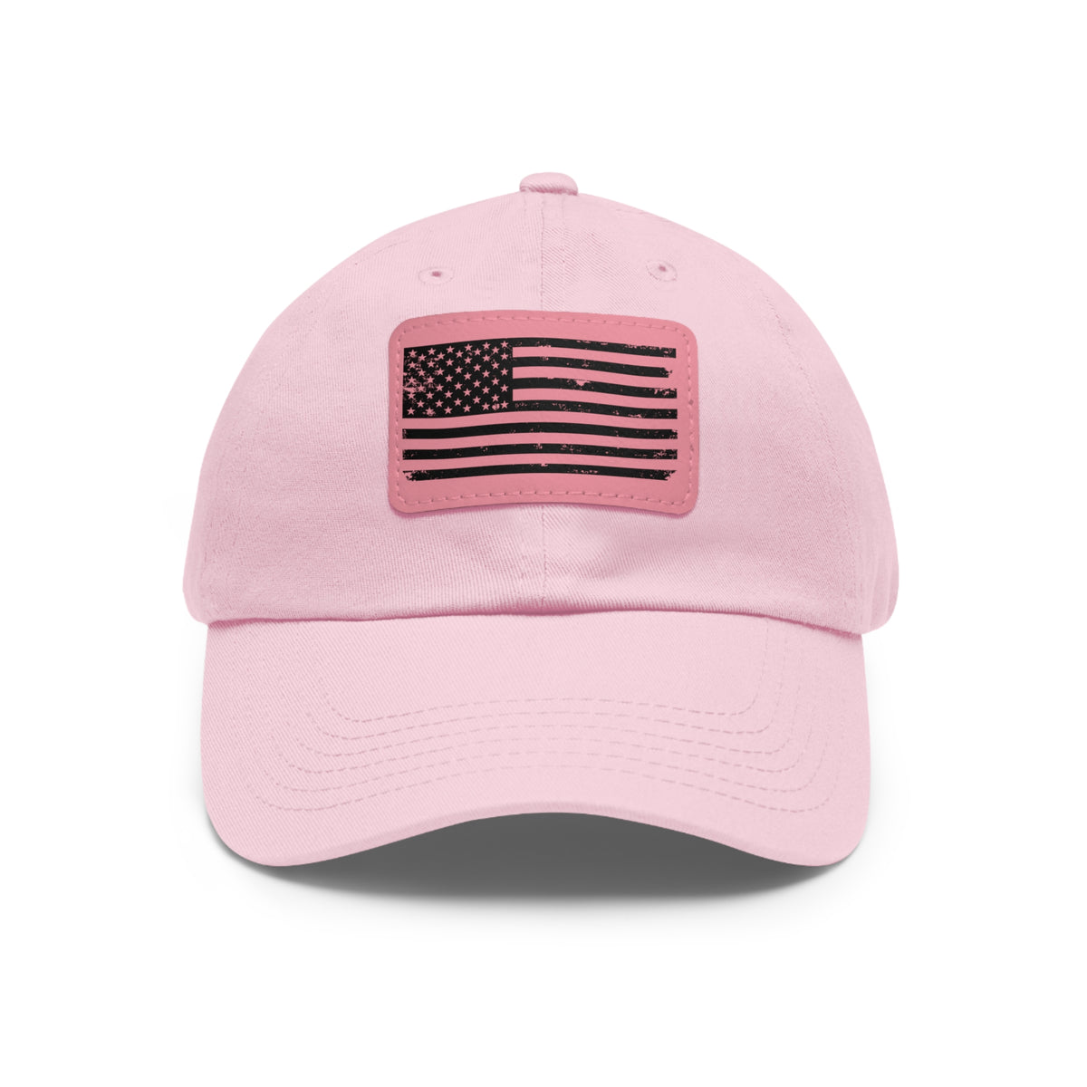 Flag Leather Patch Dad Hat