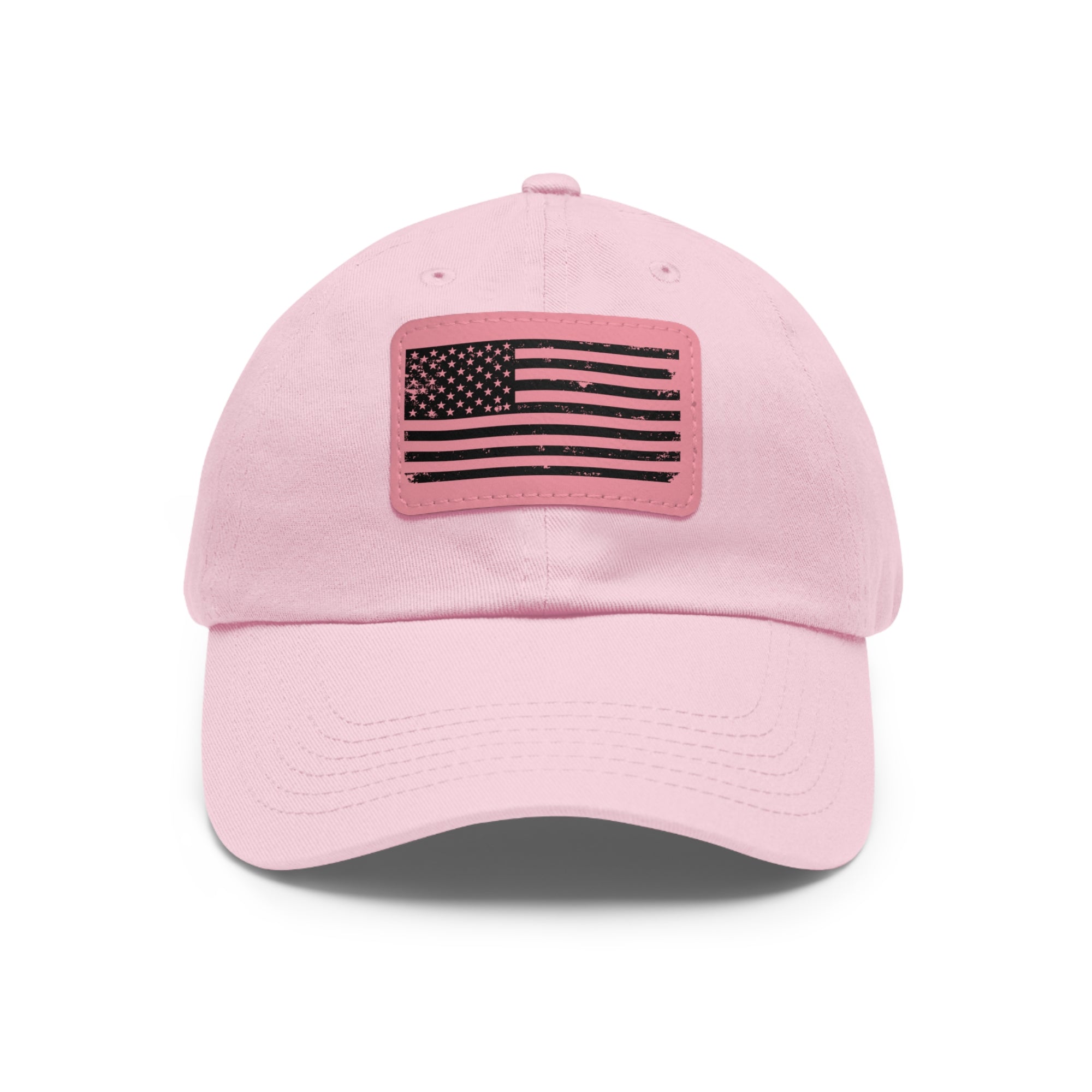 Flag Leather Patch Dad Hat