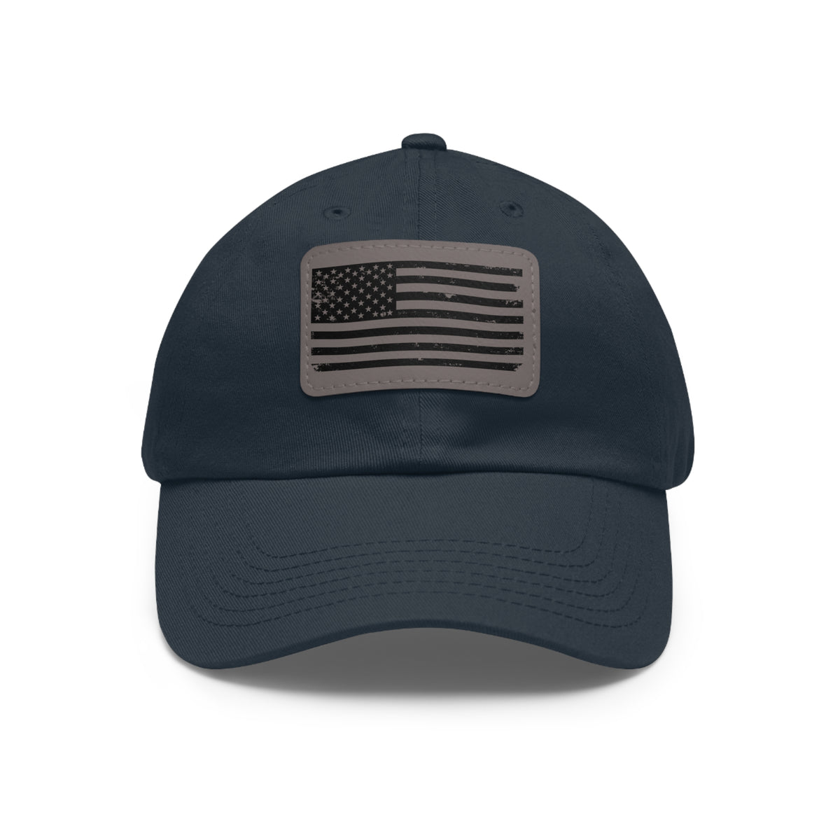 Flag Leather Patch Dad Hat