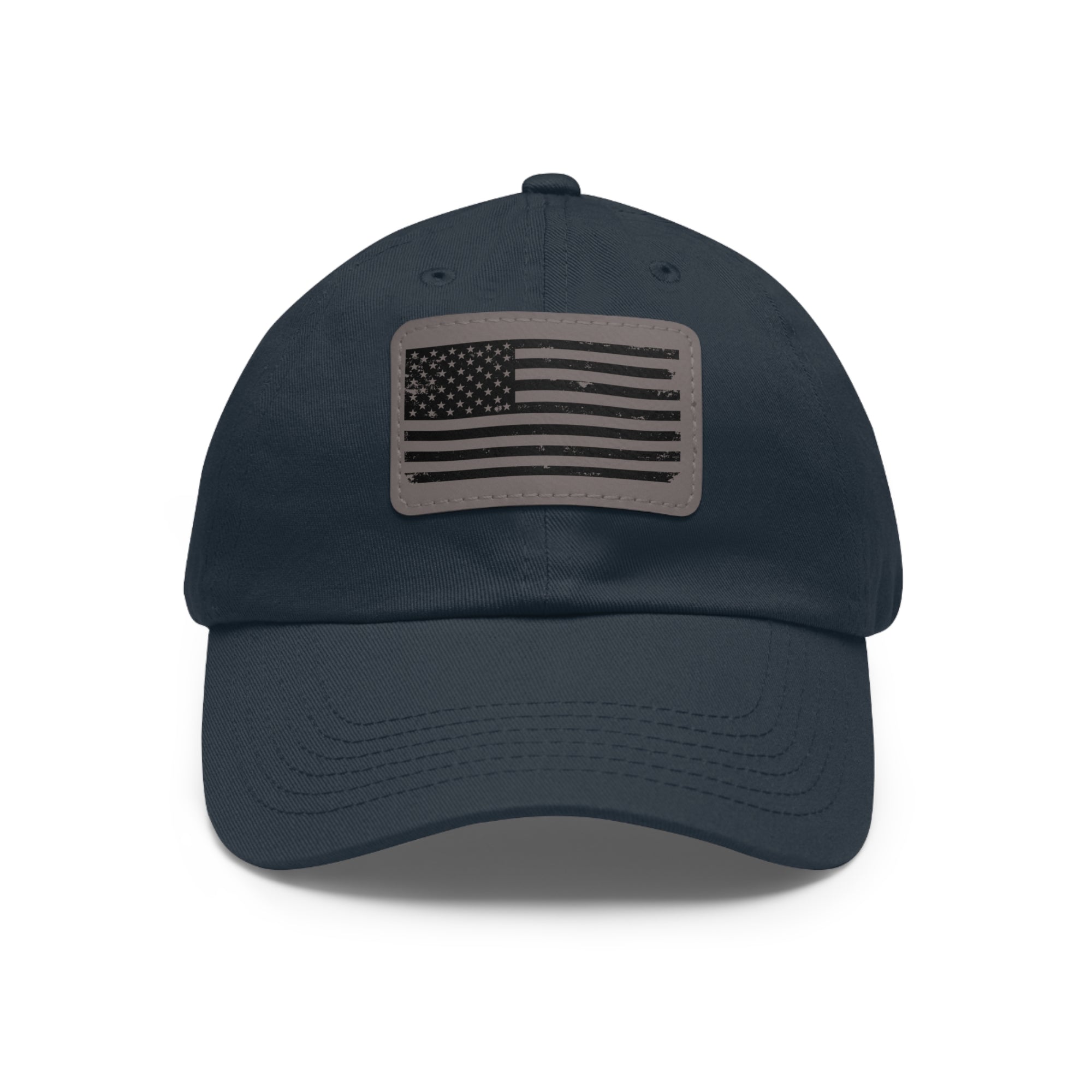 Flag Leather Patch Dad Hat