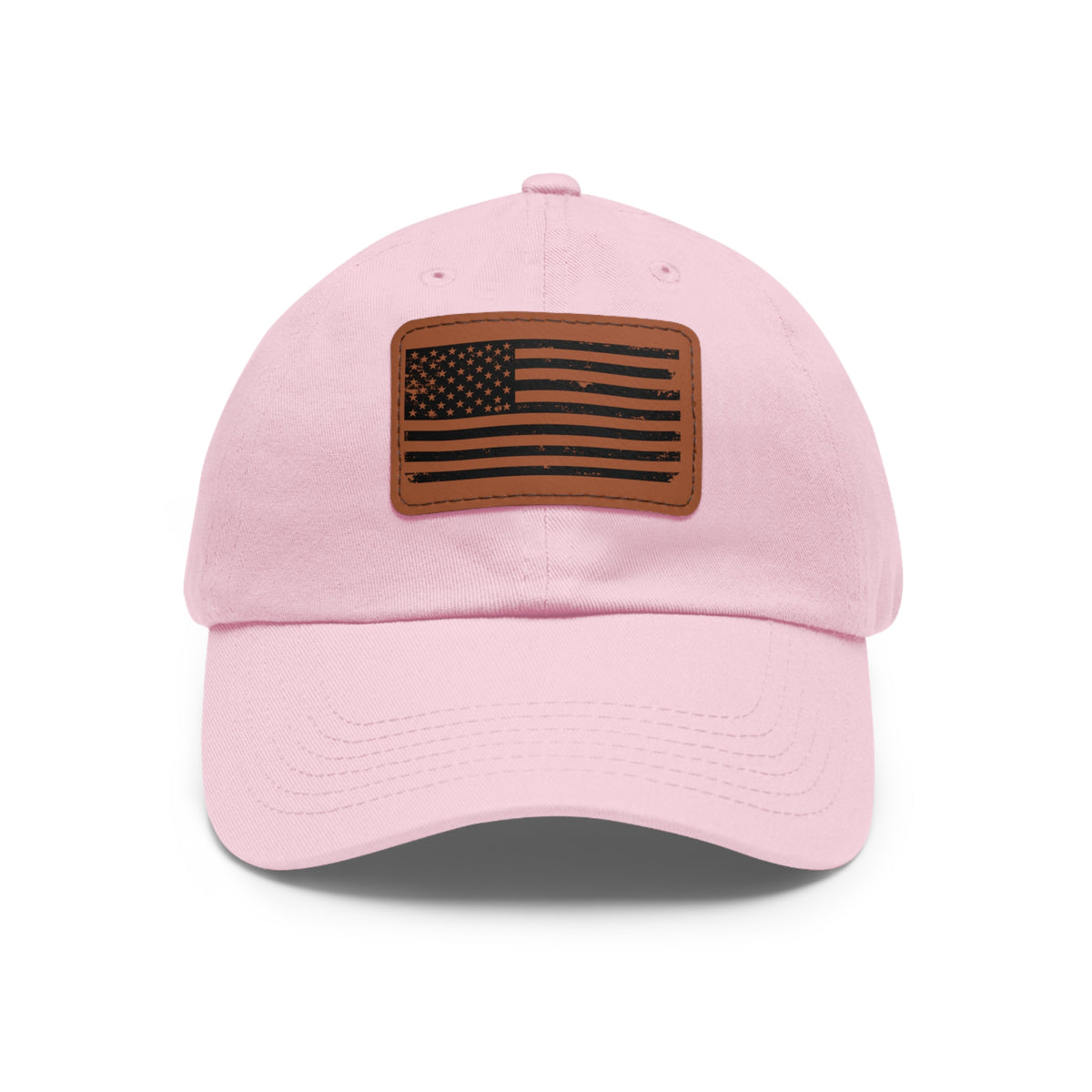 Flag Leather Patch Dad Hat