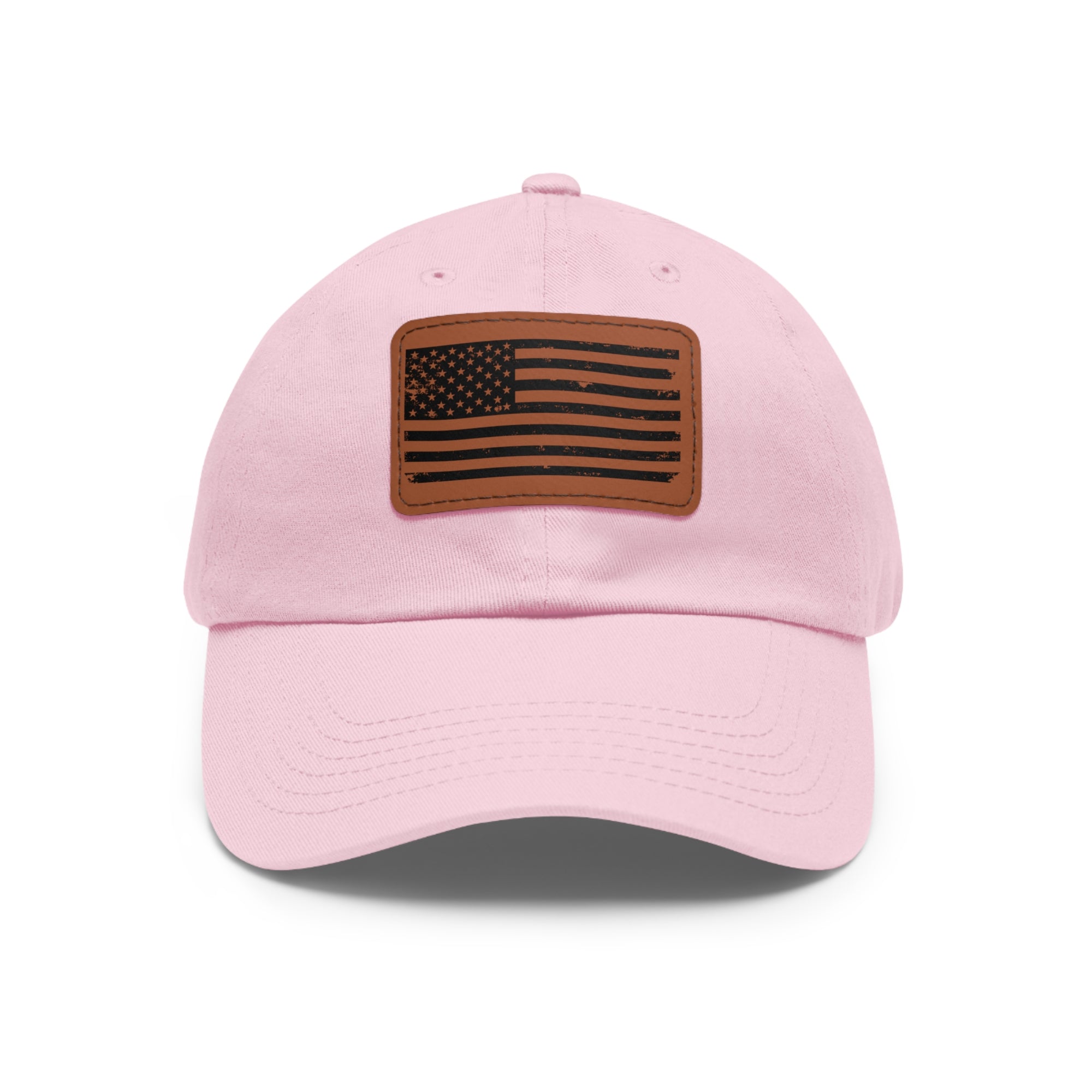 Flag Leather Patch Dad Hat