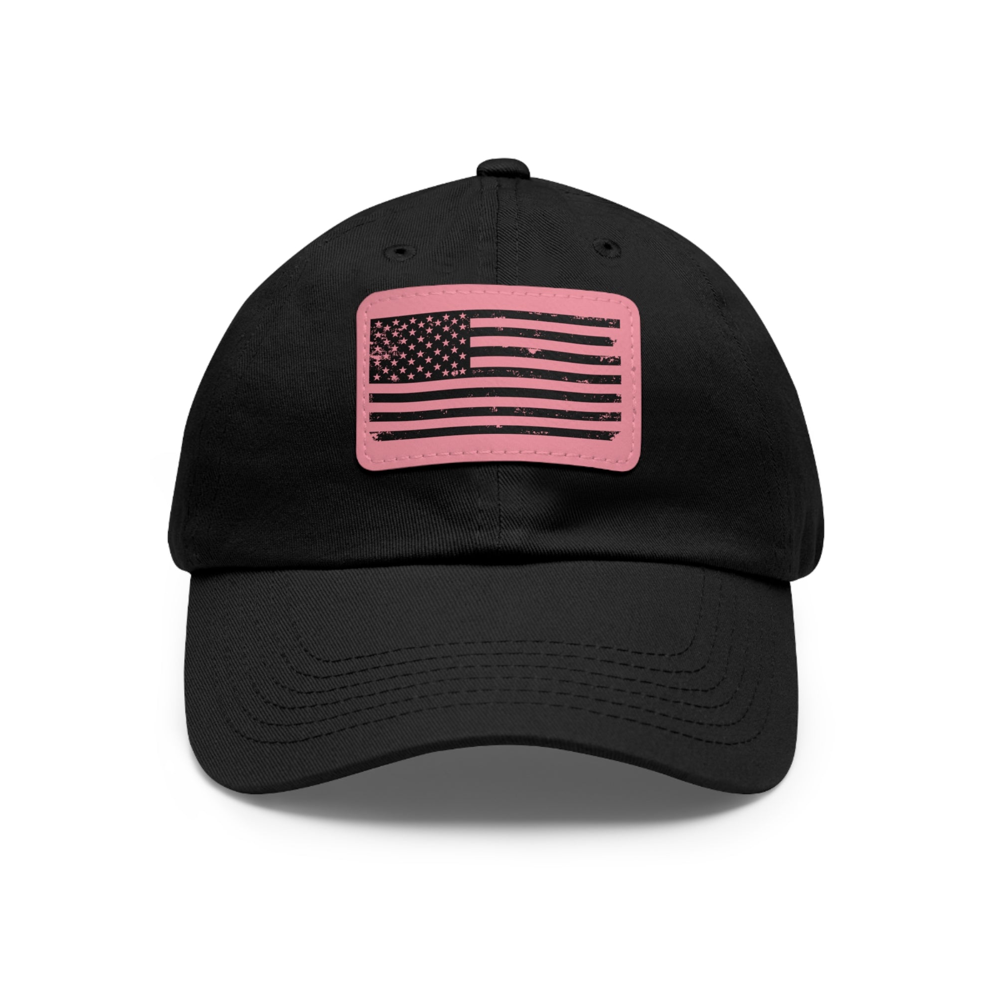 Flag Leather Patch Dad Hat