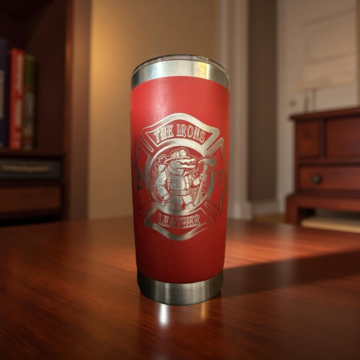 The Irons Leather | Gator Maltese Cross Insulated Tumbler