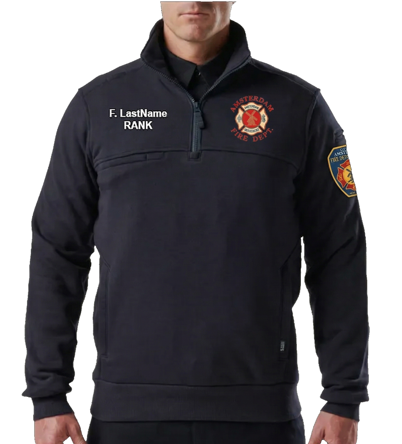 Amsterdam Fire Men's Uniform 1/4 Zip Job Shirt