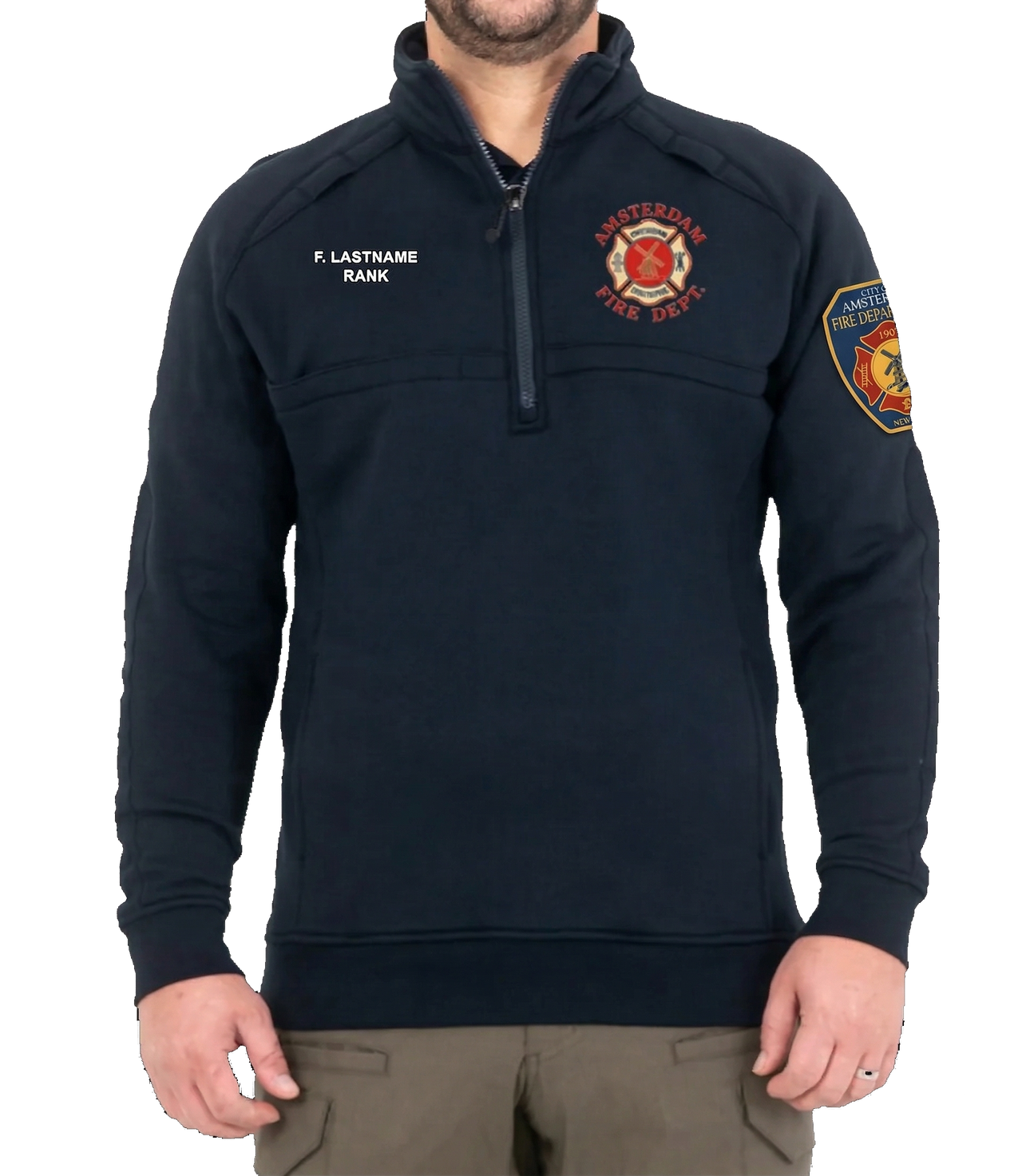 Amsterdam Fire Men's Uniform 1/4 Zip Job Shirt