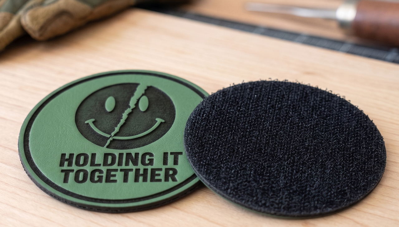 "Holding It Together" 3" Leatherette Morale Patch