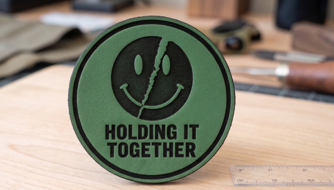 "Holding It Together" 3" Leatherette Morale Patch