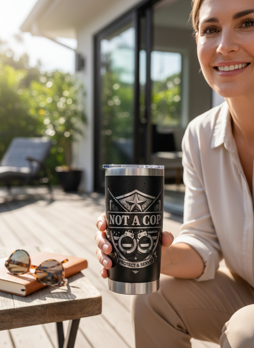 Not a Cop Tumbler 20 oz Stainless Steel