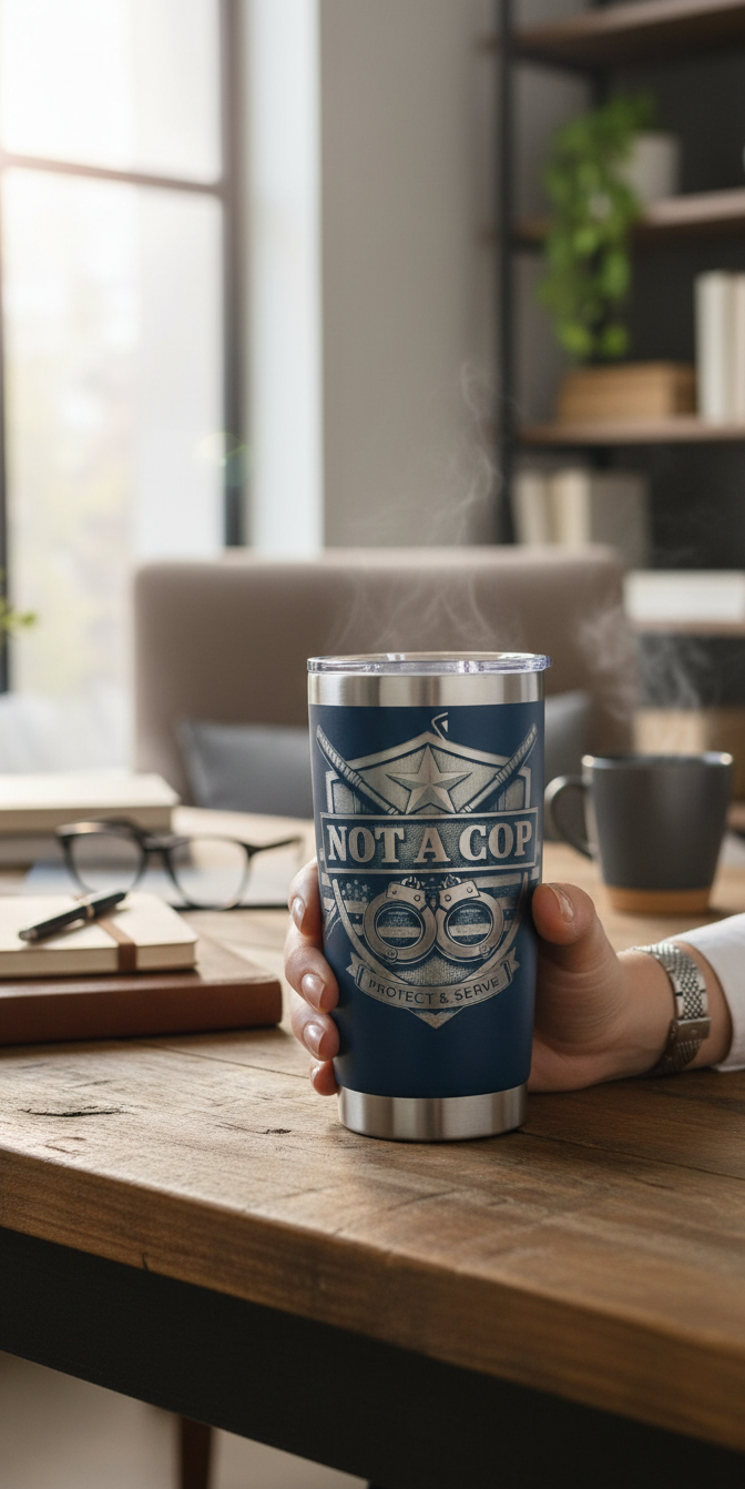 Not a Cop Tumbler 20 oz Stainless Steel