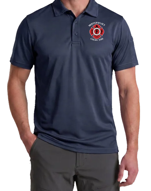 Watervliet Men's TACVASEN Quick Dry Collared Shirt Performance Pique Polo